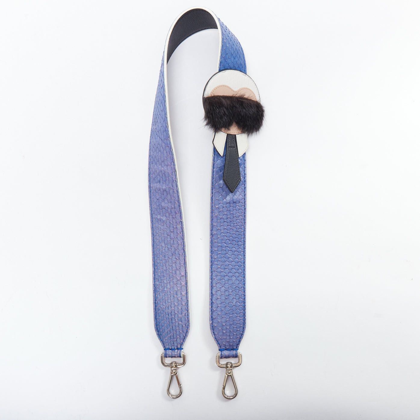 Fendi rare FENDI Karlito purple scaled leather Karl fur cartoon applique bag strap Size ONE SIZE - 1 Thumbnail