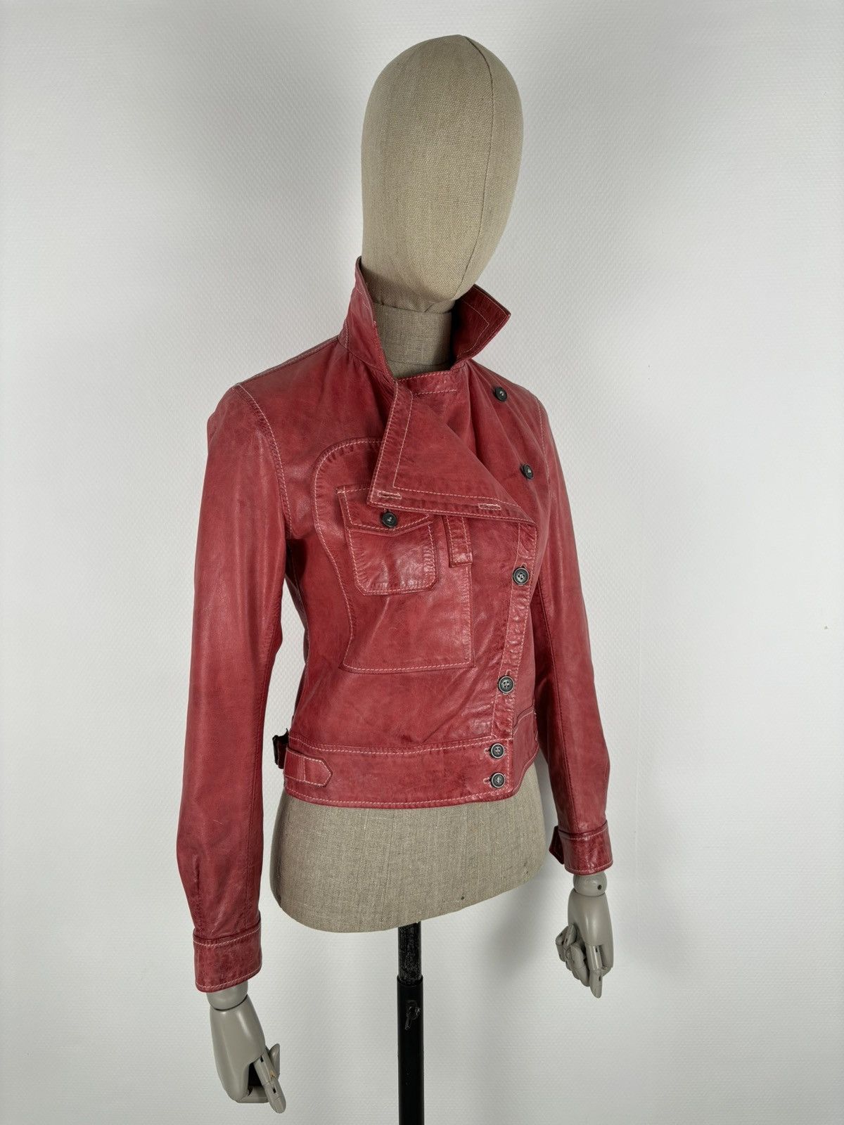 Belstaff RARE VTG BELSTAFF 'The Aviator' Leather Red Jacket Biker Coat Flight Bomber 42 Size M / US 6-8 / IT 42-44 - 4 Thumbnail