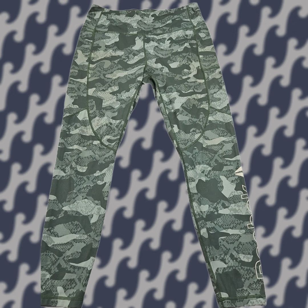 Reebok Reebok Camouflage Leggings Womens Large Green Compression Athletic Gym Yoga Pants Size 28" / US 6 / IT 42 - 1 Thumbnail