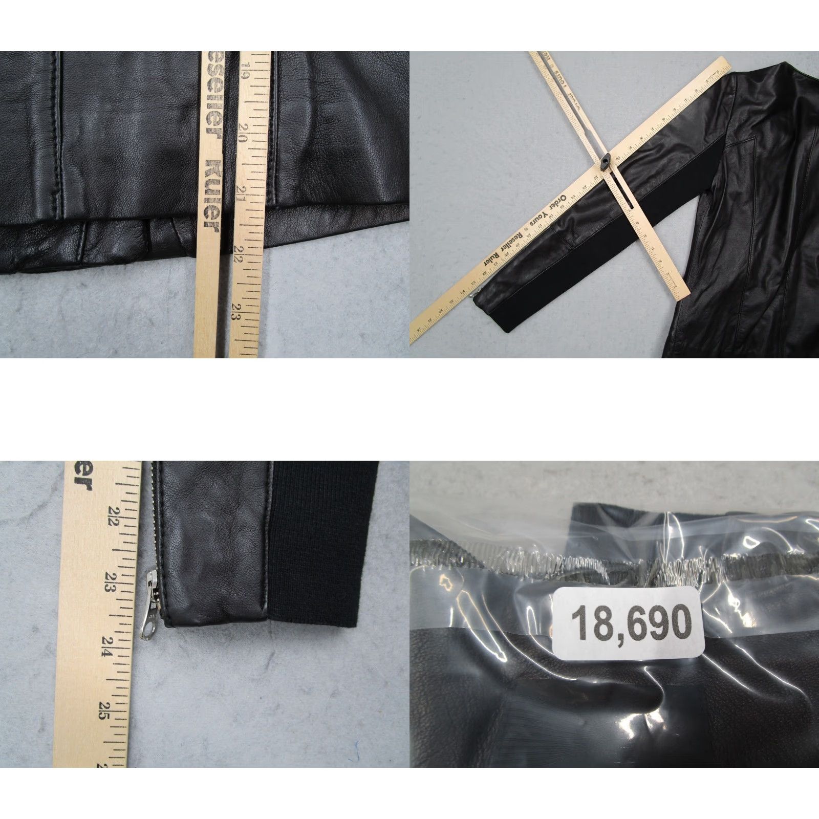Vintage Trouve Jacket Women Extra Small Brown Leather Full Zip Bomber Sleeves Zip Size XS / US 0-2 / IT 36-38 - 8 Thumbnail