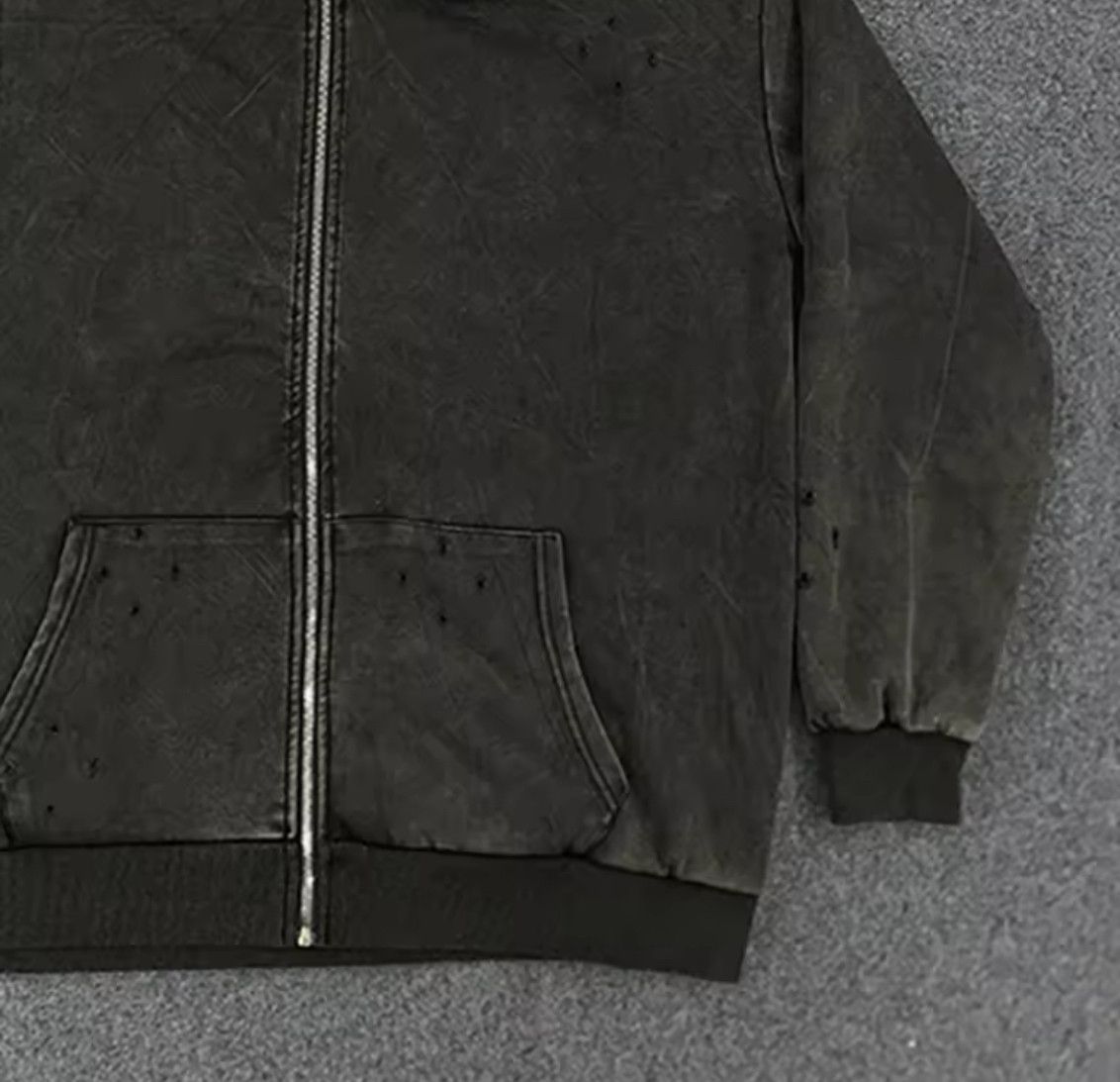 Other Fashion Punk Goth Grunge Ins Fur Hat Black Washed Hoodies Size US S / EU 44-46 / 1 - 4 Thumbnail