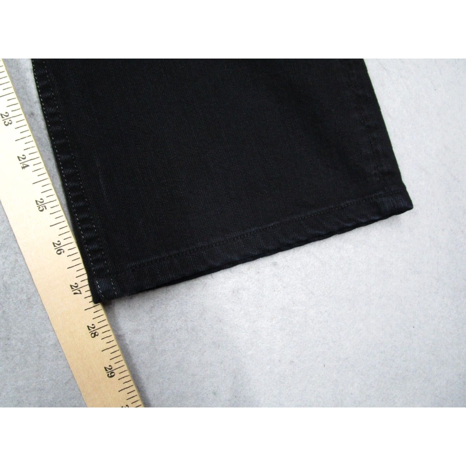 Vintage Earnest Sewn Men's Black Denim Jeans Fulton 92 Straight 32x27 Classic Fit Size US 32 / EU 48 - 7 Thumbnail