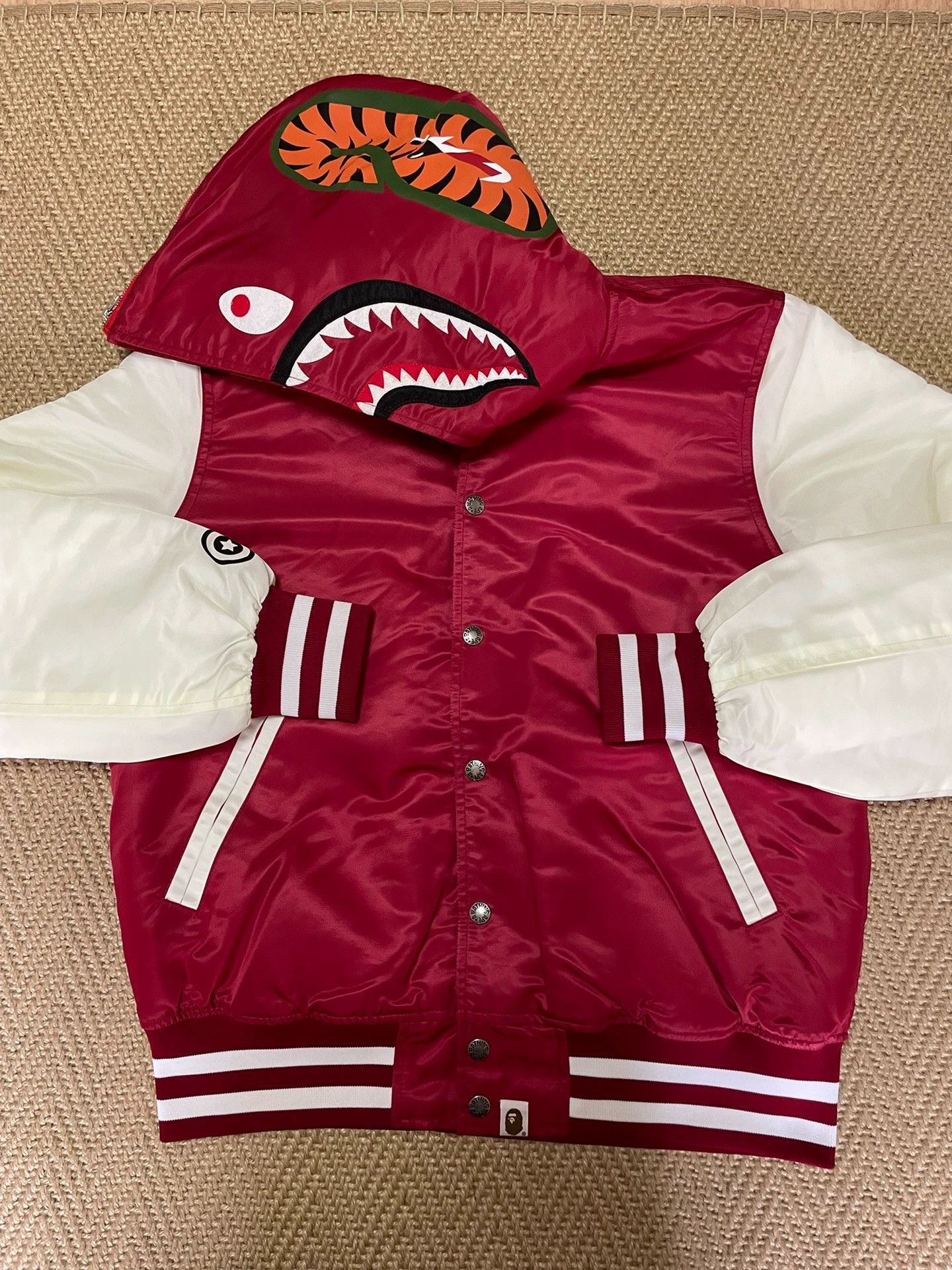 Bape BAPE Shark Color Blocked Silk M Worn Once Near New Size US M / EU 48-50 / 2 - 2 Thumbnail