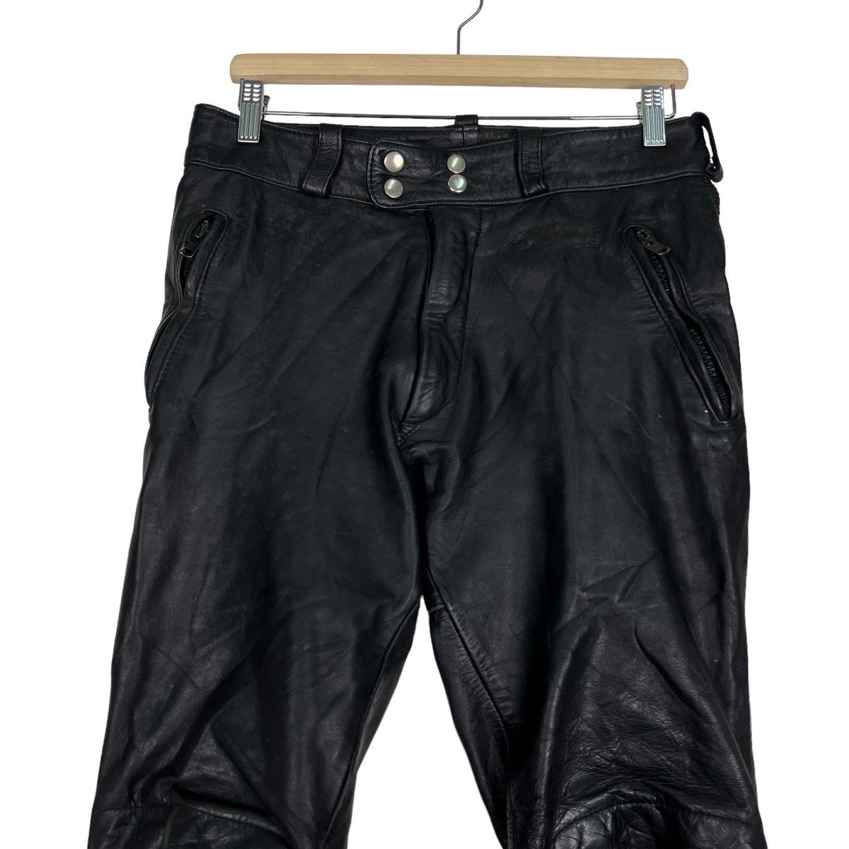 Japanese Brand × Y'2 Leather 🔥 ECHTES LEATHER MOTO RIDER PANTS Size US 30 / EU 46 - 3 Thumbnail