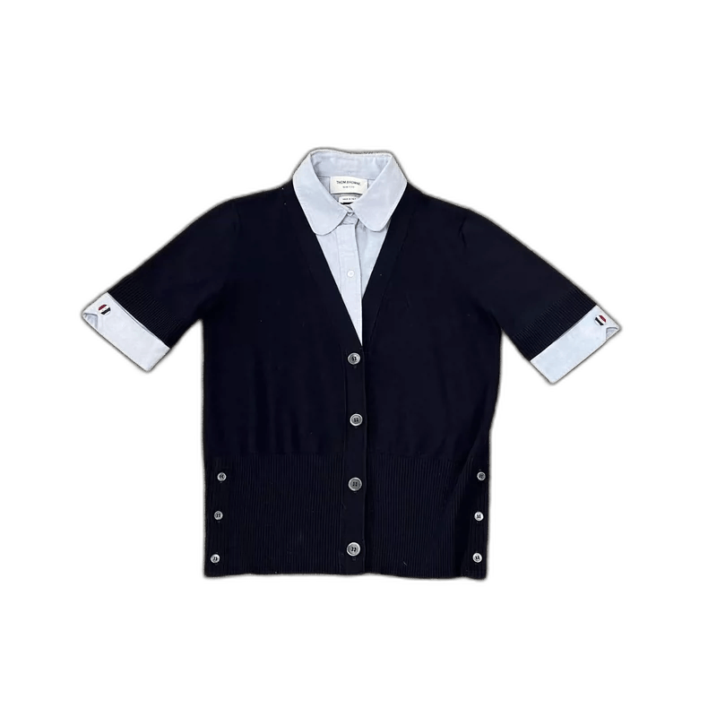 Thom Browne Thom Browne Layered Knit Shirt for Men Size US M / EU 48-50 / 2 - 1 Thumbnail
