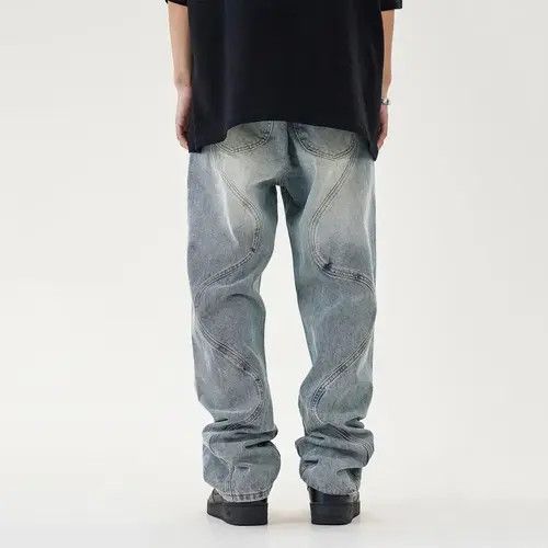 Japanese Brand Street 90’s hiphop washed skateboard hip-hop jeans Size US 34 / EU 50 - 7 Thumbnail
