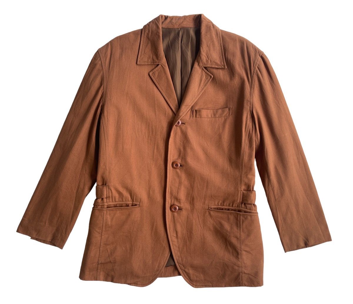 Issey Miyake 80s Issey Miyake Men Buckle Back Jacket Coat Size US M / EU 48-50 / 2 - 3 Thumbnail