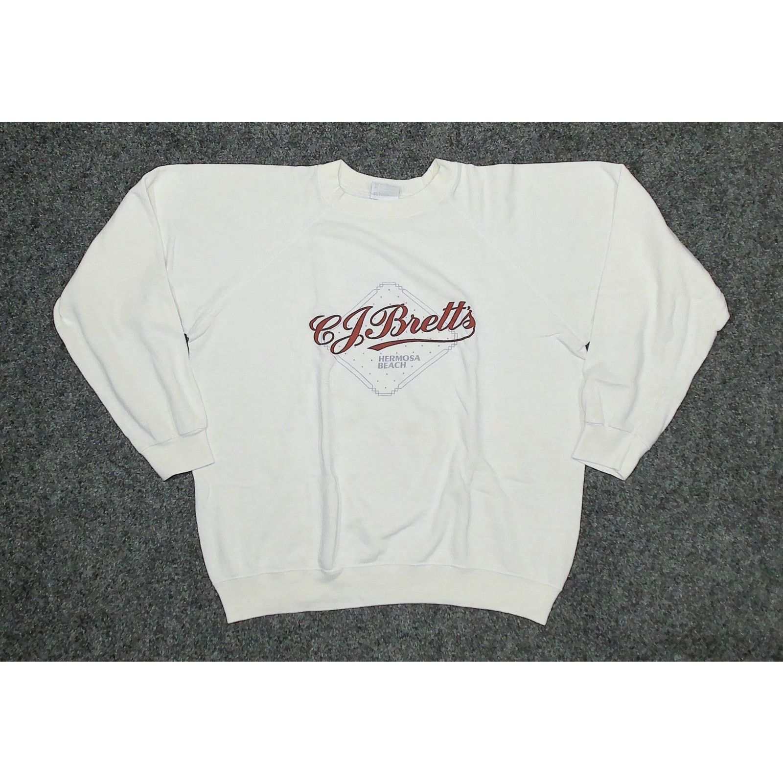 Hanes Vintage 80s Thrashed CJ Bretts Hermosa Beach Raglan Size XL / US 12-14 / IT 48-50 - 3 Thumbnail