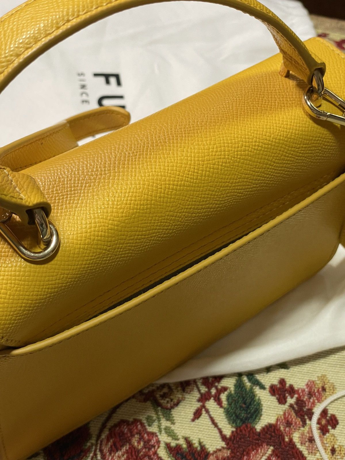 Furla Furla Bella Mini Top Handle Bag – Sunflower Yellow Size ONE SIZE - 9 Thumbnail