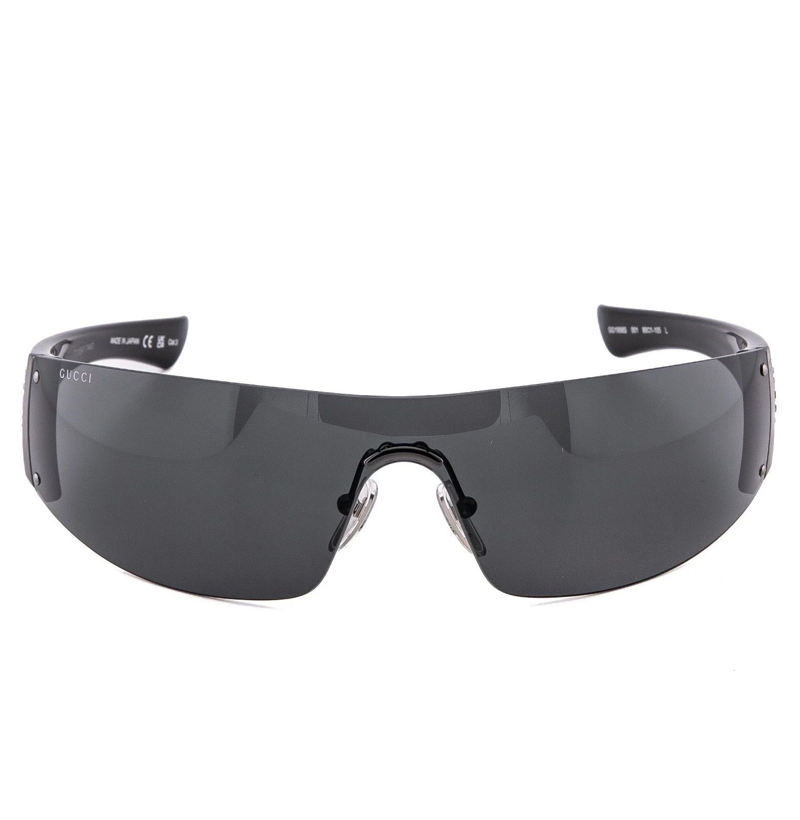 Gucci GUCCI GG1958S Black Narrow Wrap 1958 Logo Sunglass 001 Size ONE SIZE - 2 Thumbnail