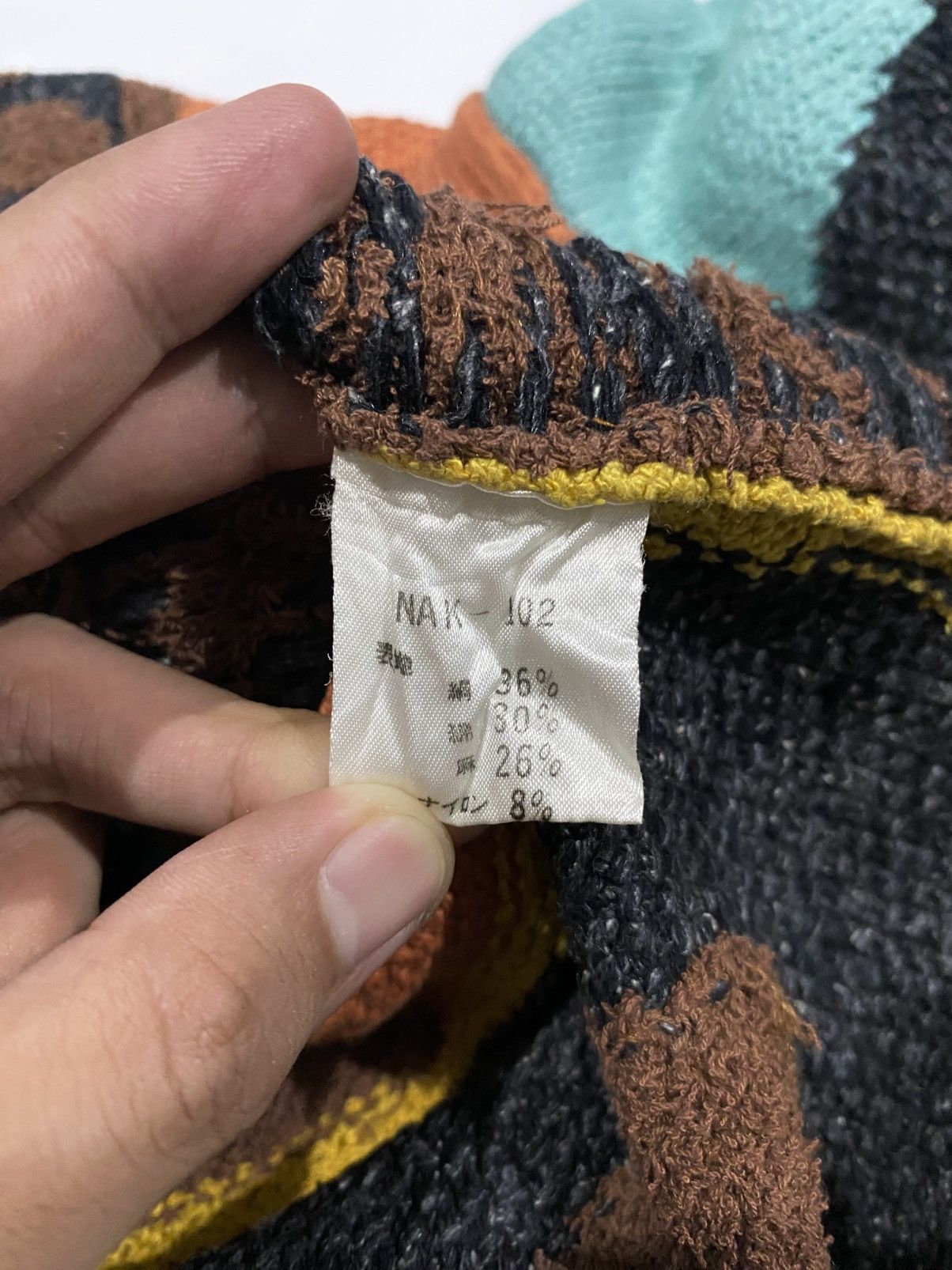 Beauty Beast × Japanese Brand × Yoshiyuki Konishi Ficce Yoshiyuki Konishi Pattern Hand Knit Size US M / EU 48-50 / 2 - 8 Thumbnail