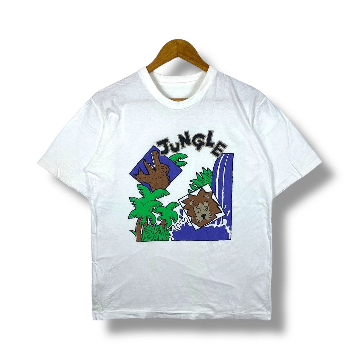 Other Vintage 90's JUNGLE Fine Art Graphic Tee Shirt Medium Size Size US M / EU 48-50 / 2 - 1 Thumbnail