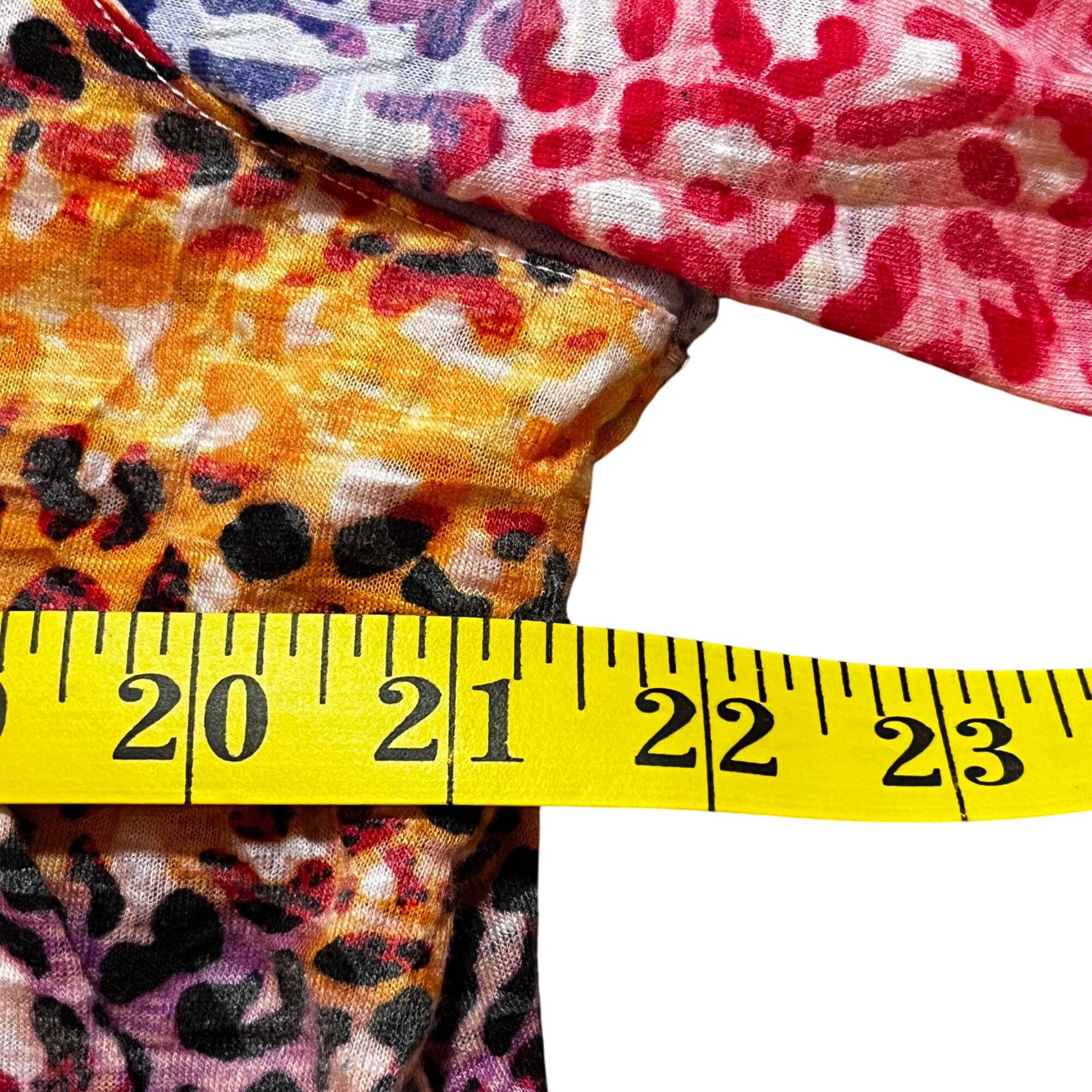 Other Ali Miles Women's Rainbow Leopard Burnout Button Shirt L Art Size L / US 10 / IT 46 - 8 Thumbnail