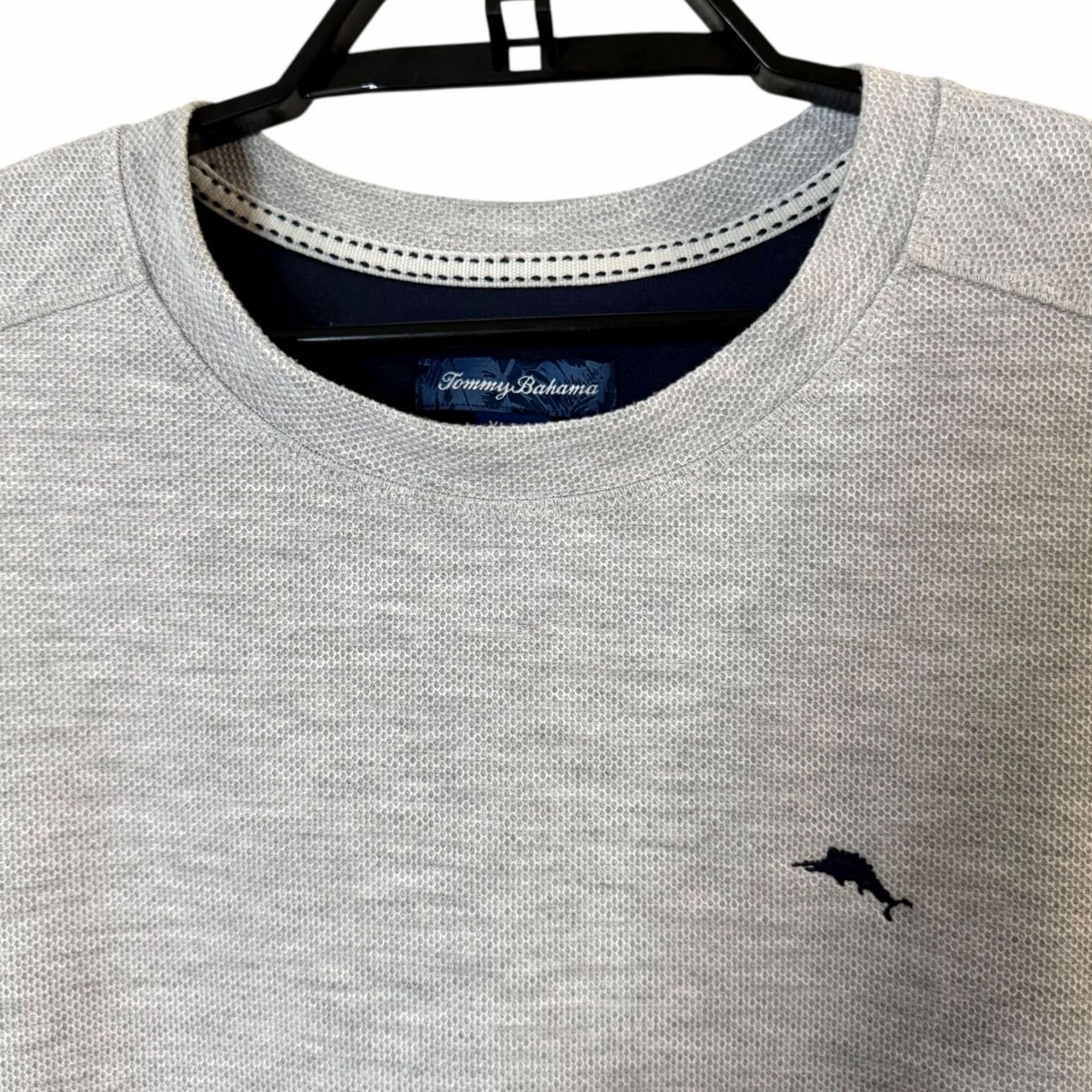 Tommy Bahama Tommy Bahama Textured Crewneck Shirt Gray Men's XL Lounge Long-Sleeve Pullover Size US XL / EU 56 / 4 - 5 Thumbnail