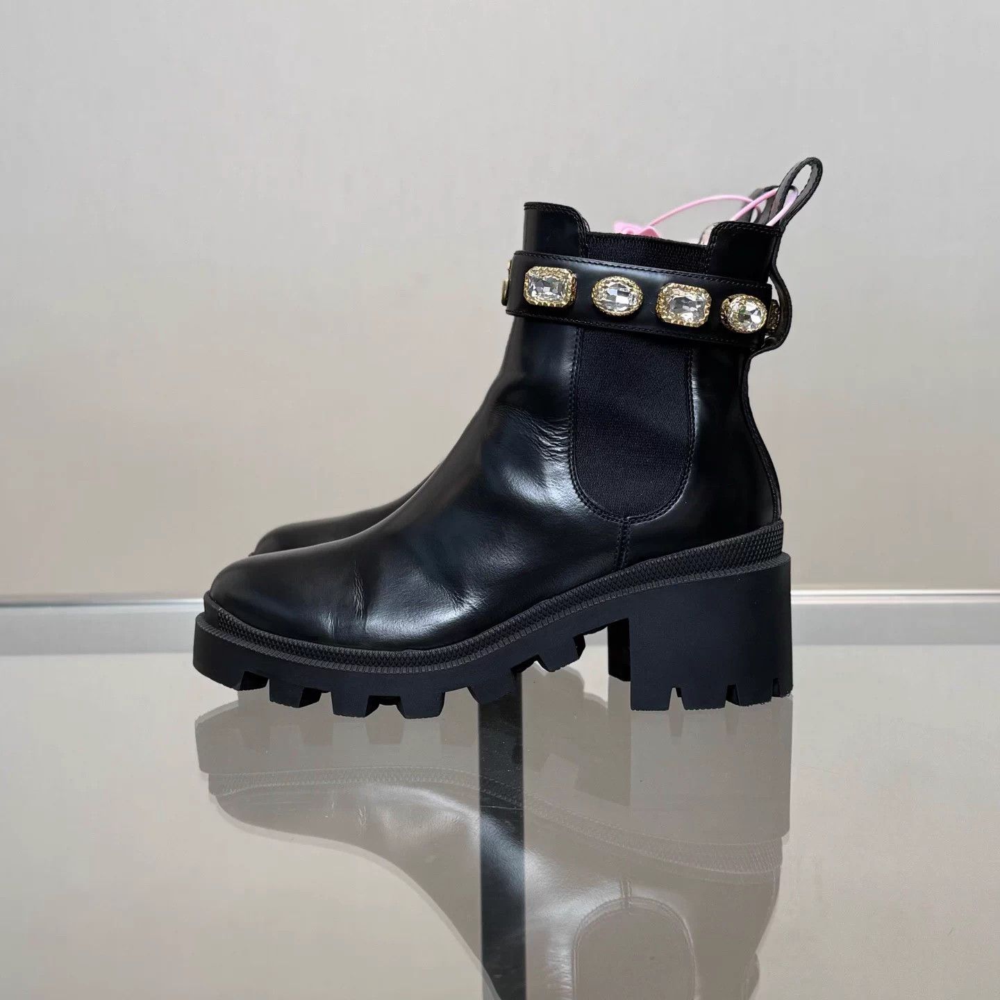 Gucci Gucci Double G Crystal Chelsea Boot 36 DM1723 Size US 5 / IT 35 - 5 Thumbnail