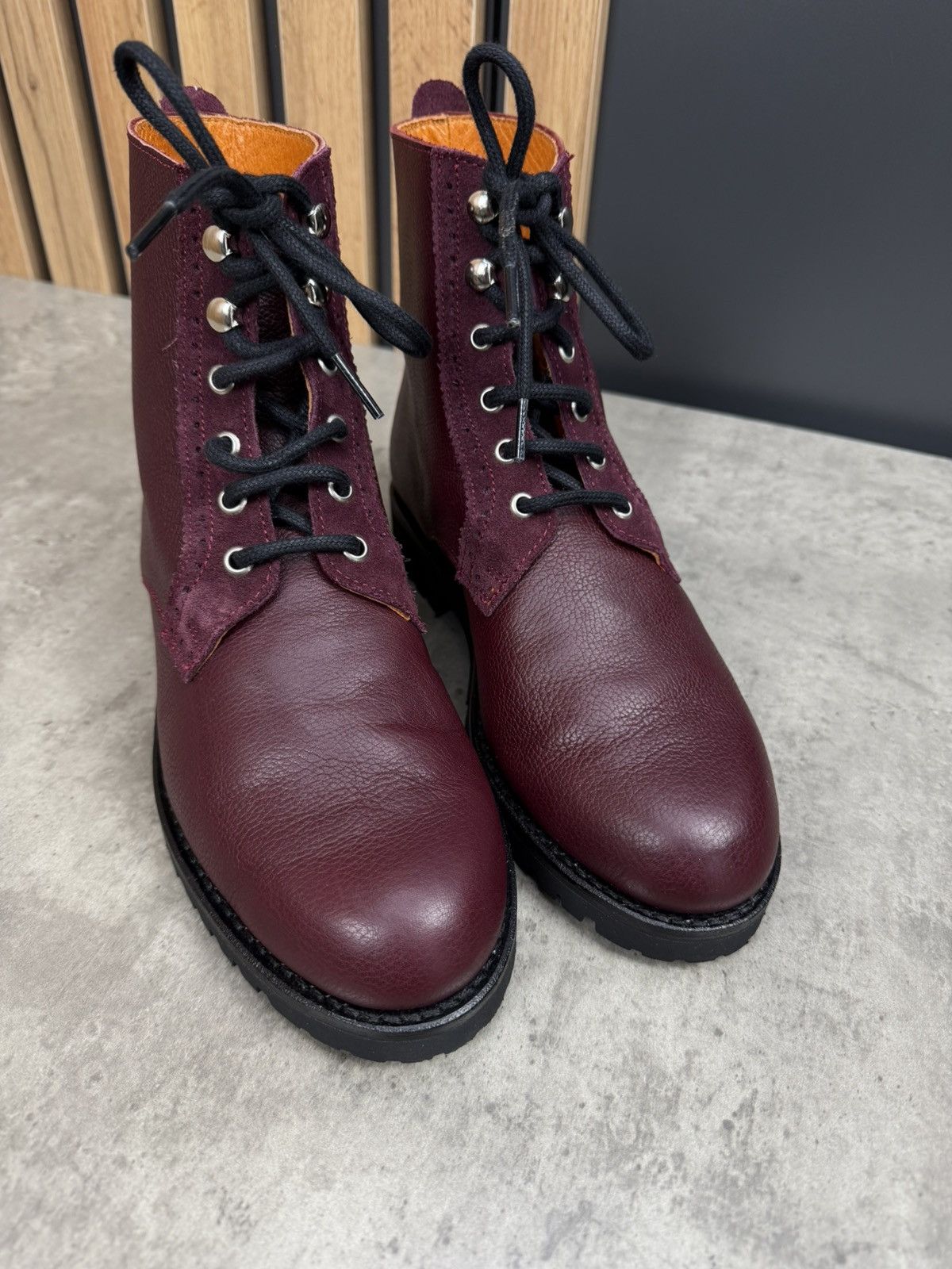 Other Penelope Chilvers Burgundy Leather Ankle Boots Size 39 Size US 9 / IT 39 - 3 Thumbnail