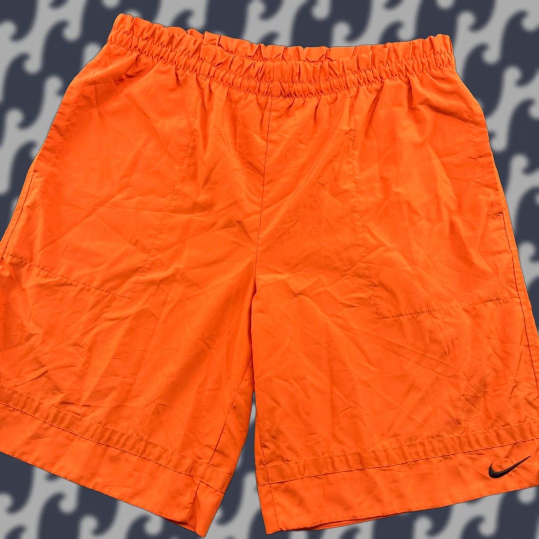 Nike Nike Agassi Mens Tennis Shorts L Orange Vintage Swoosh Athletic VTG Y2K Size US 33 - 1 Thumbnail