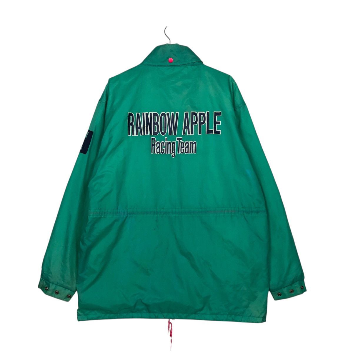 Japanese Brand 📌Vintage Bomber Jacket Sports Rainbow Apple Racing Team Size US L / EU 52-54 / 3 - 9 Thumbnail