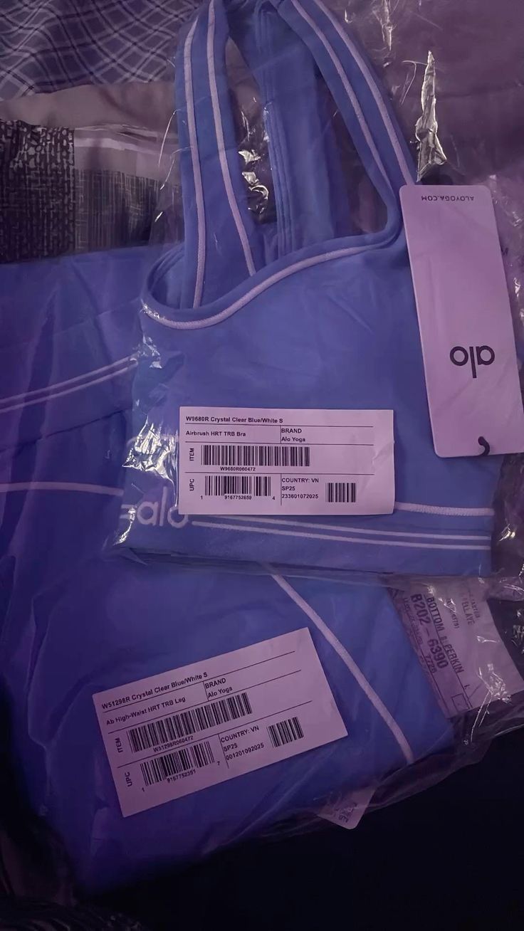 Alo Alo Yoga Blue Set [Top + Leggings/Shorts] Size ONE SIZE - 1 Preview