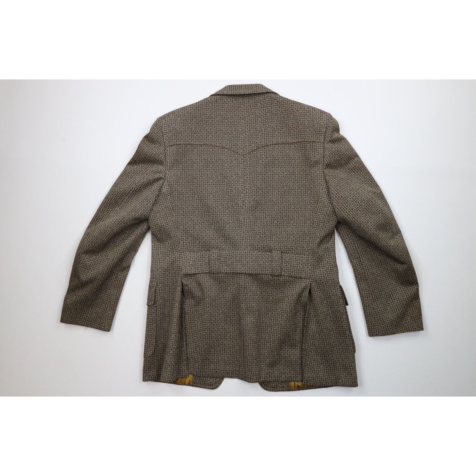 Vintage Vintage 70s Streetwear Distressed 2 Piece Knit Suit Wedding Size 42R - 7 Thumbnail
