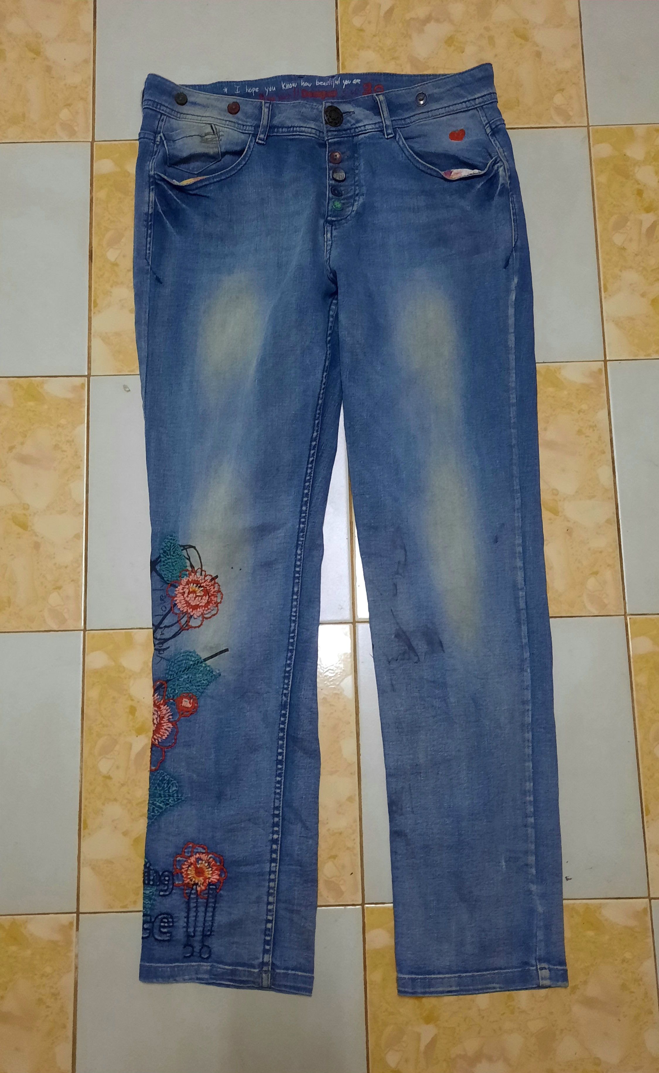 Desigual Desigual embroidery pattern jeans Size 36" / US 14 / IT 50 - 2 Thumbnail