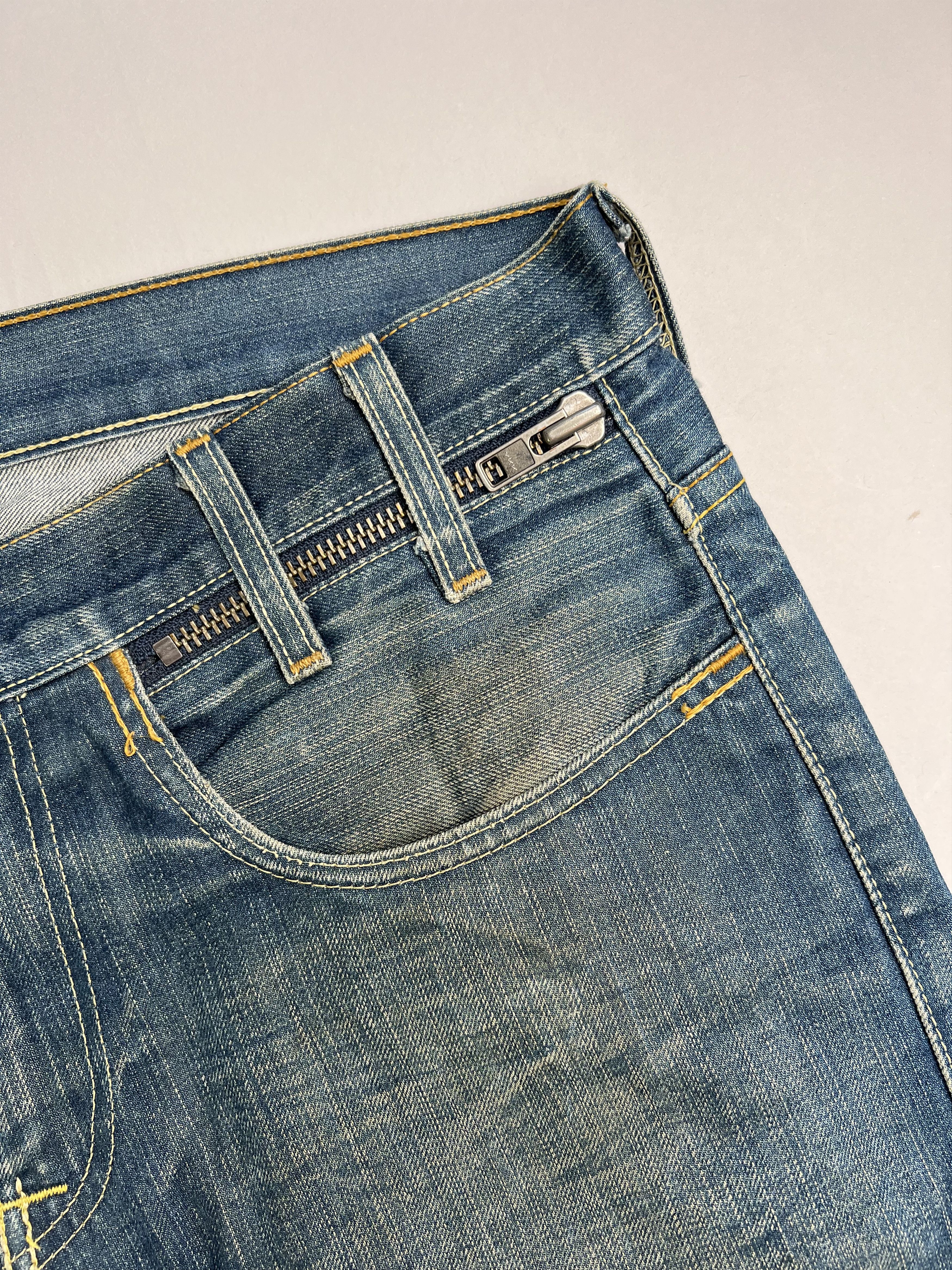 Levi's Levis 504 Jeans Shorts Light Blue Wash W33 Size US 33 - 3 Thumbnail