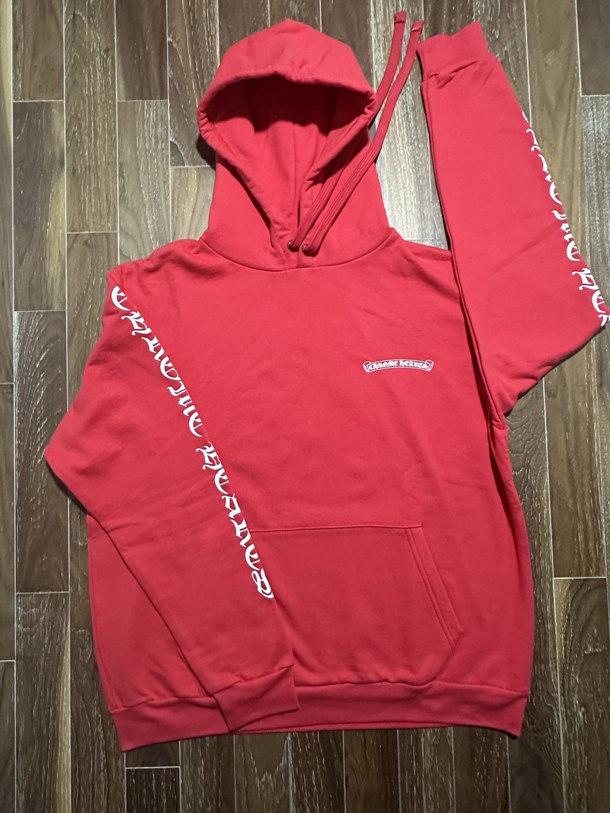 Chrome Hearts Red Scroll Hoodie