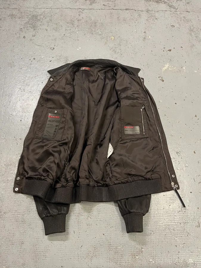 Prada AW2009 Prada Brown Leather Bomber Jacket Size US M / EU 48-50 / 2 - 8 Thumbnail
