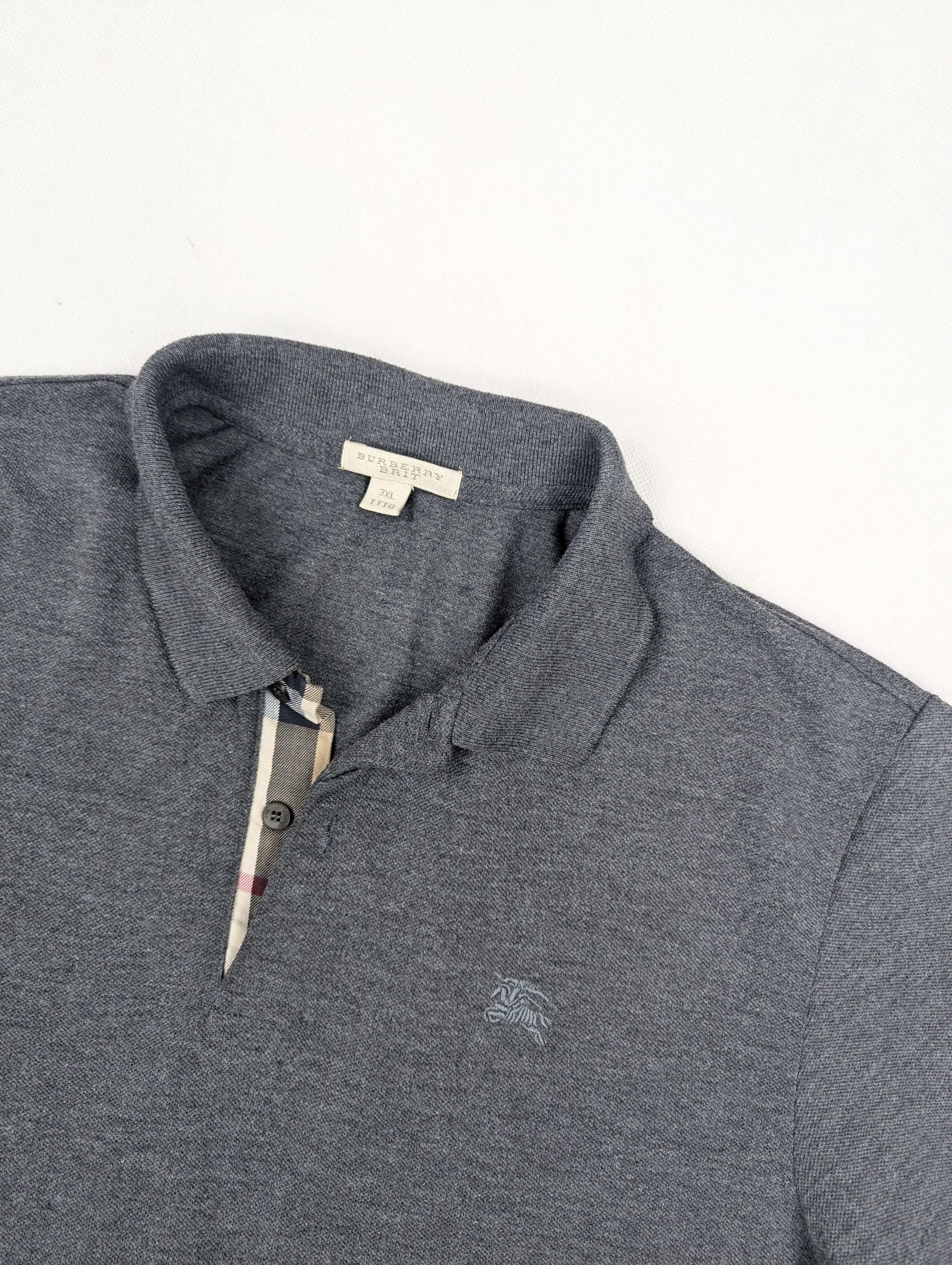 Burberry Burberry grey polo shirt XXXL nova check Size US XXL / EU 58 / 5 - 2 Thumbnail