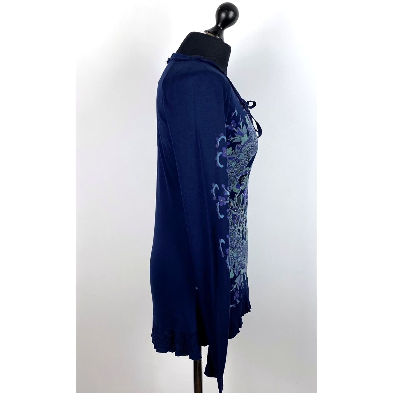 Desigual Desigual Shirt Womens L Tunic Blue 46T2424 XS? Size L / US 10 / IT 46 - 2 Thumbnail