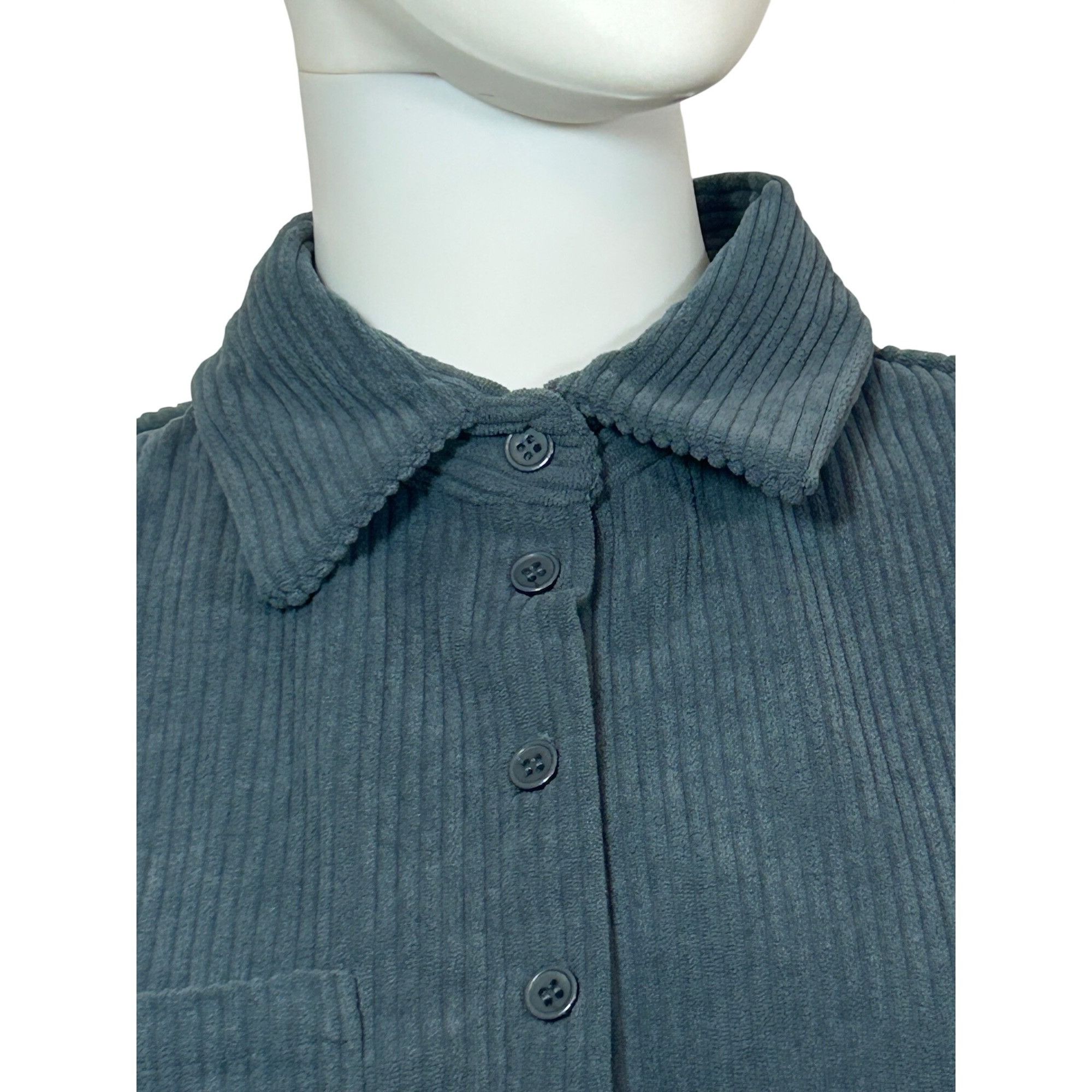 Other Sugar Rain Shacket M Greyish Blue Corduroy Shirt Jacket Coll Size M / US 6-8 / IT 42-44 - 8 Thumbnail