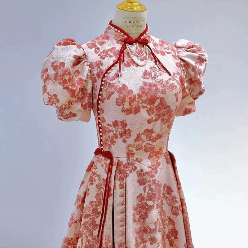 Other Elegant XL Chinese-Inspired Brocade Dress – Cherry Blossom Size XL / US 12-14 / IT 48-50 - 2 Thumbnail