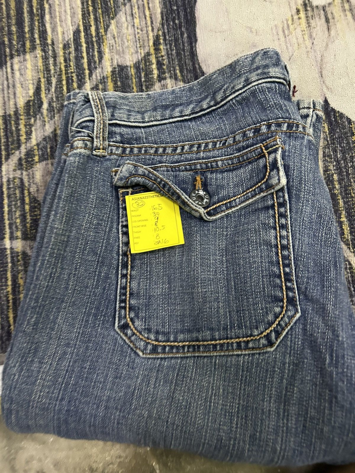 GOSTAR DE FUGA Vintage Puka Flare Carpenter Jean Double Pocket Utility Styl Size US 32 / EU 48 - 17 Thumbnail