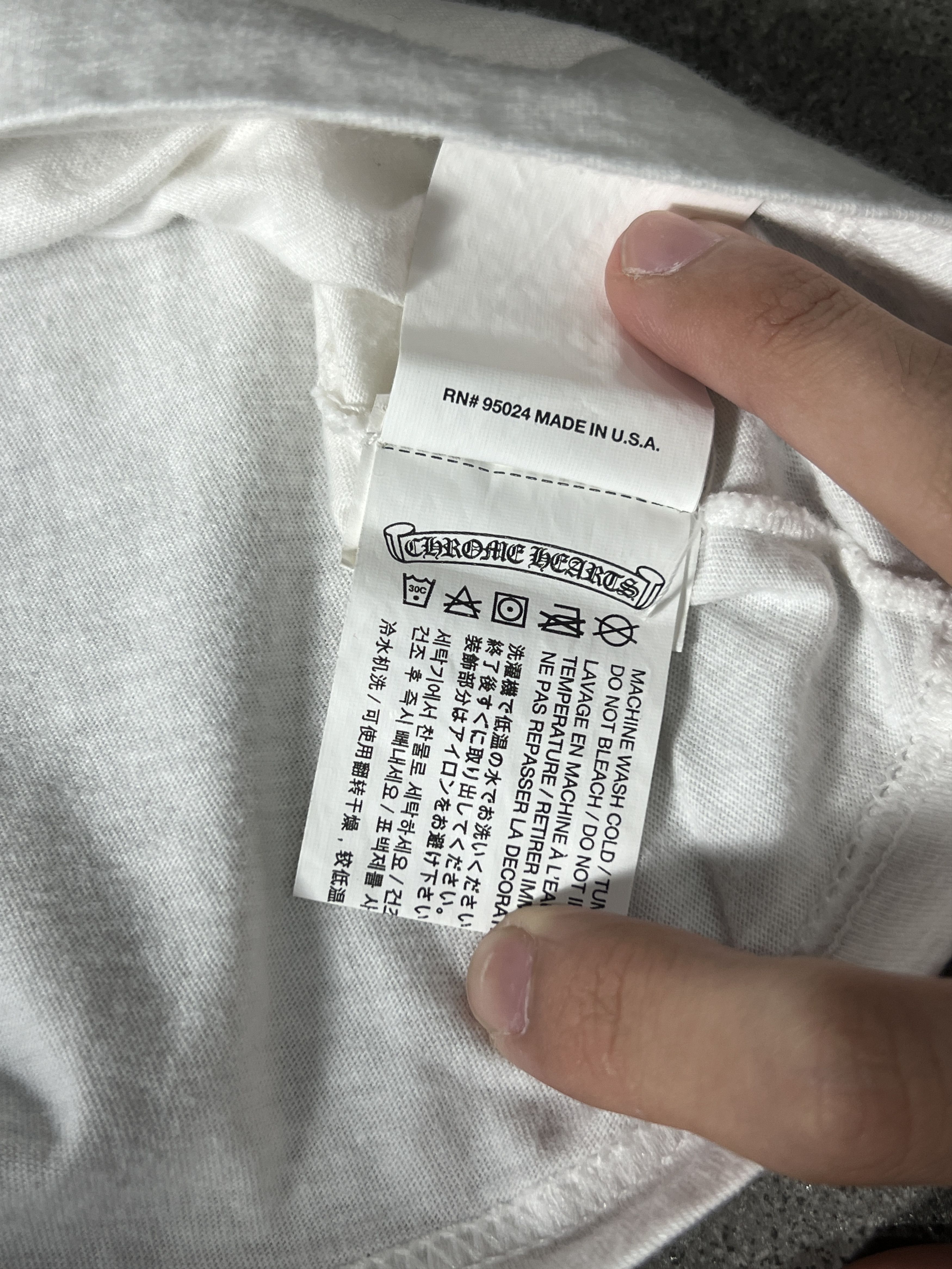 Chrome Hearts Chrome Hearts Cross Grid Pocket Tee White Size S Size US S / EU 44-46 / 1 - 5 Thumbnail