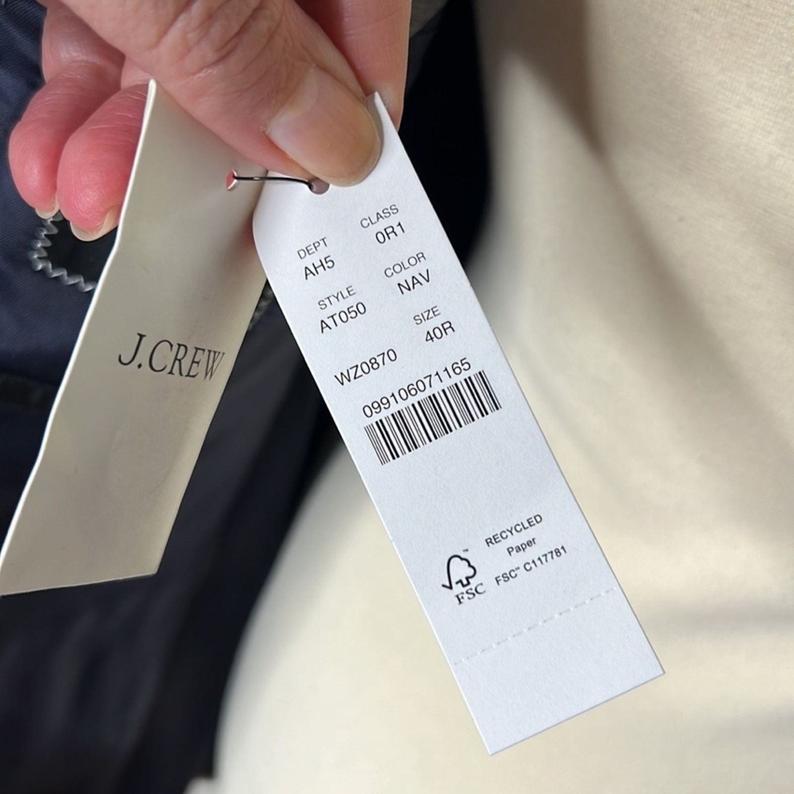 J.Crew J. Crew Navy Ludlow Slim Fit Italian Chino Jacket Size 40R - 8 Thumbnail