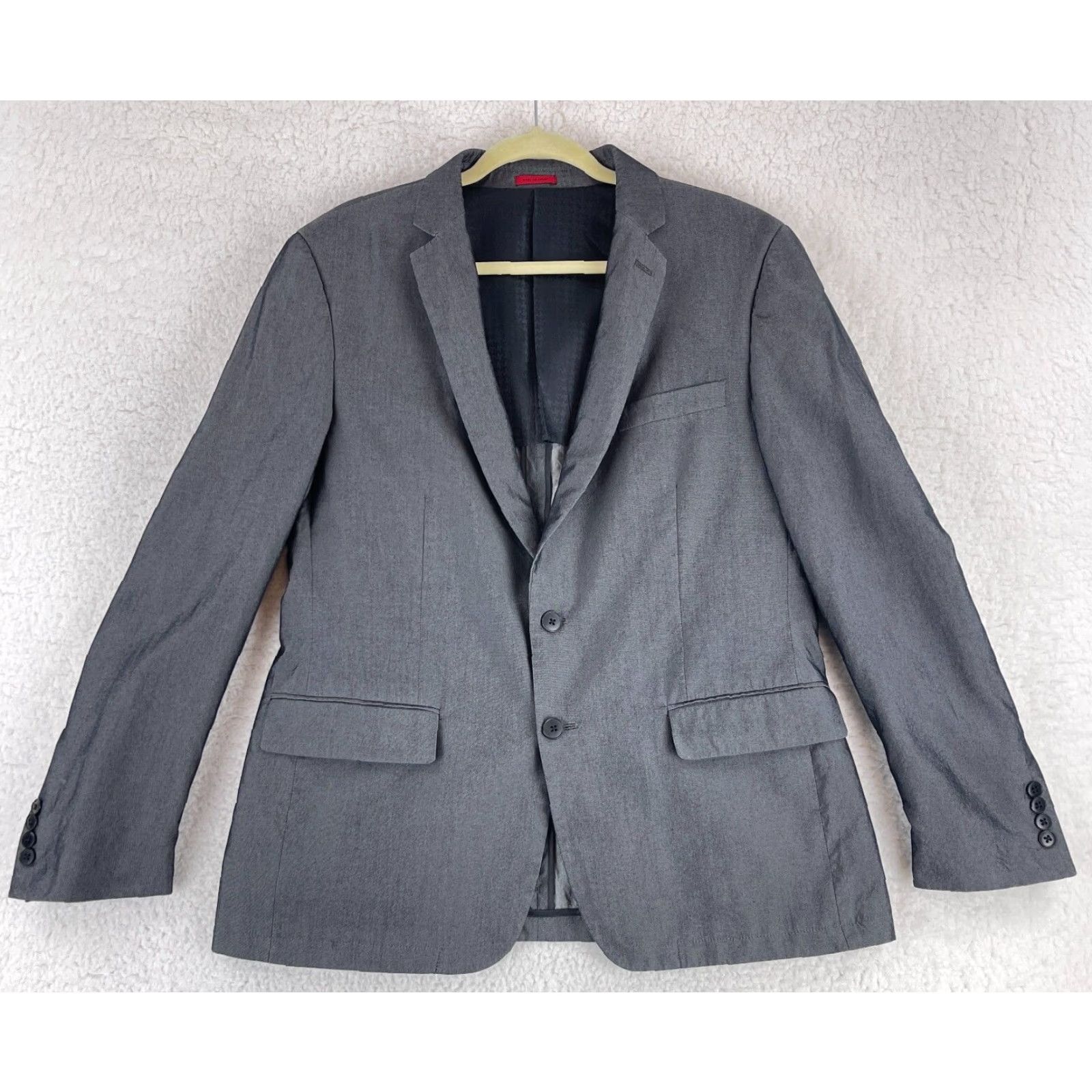 John Varvatos John Varvatos Dwell Blazer Jacket Mens 42R Gray Cotton Rayon Button 2 Button Solid 2-Button Blazer Jacket Men’s Gray Like New Size 42R - 2 Thumbnail
