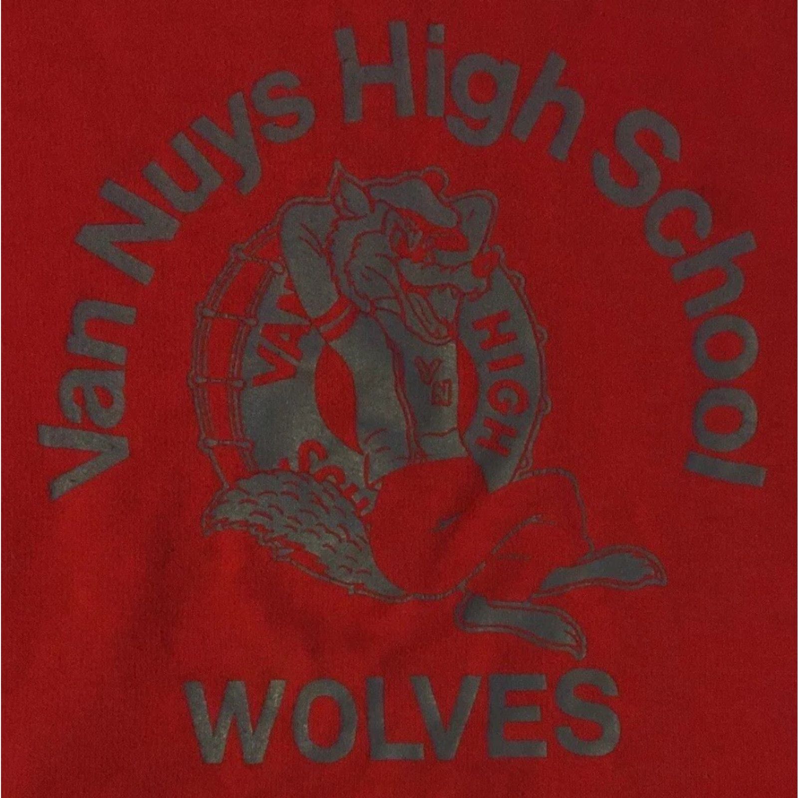 Vintage VINTAGE Van Nuys High School Faded Sweatshirt S Red 80s 70s College Sports Track & Field Pullover Hoodie Mens Size S Size US S / EU 44-46 / 1 - 2 Thumbnail