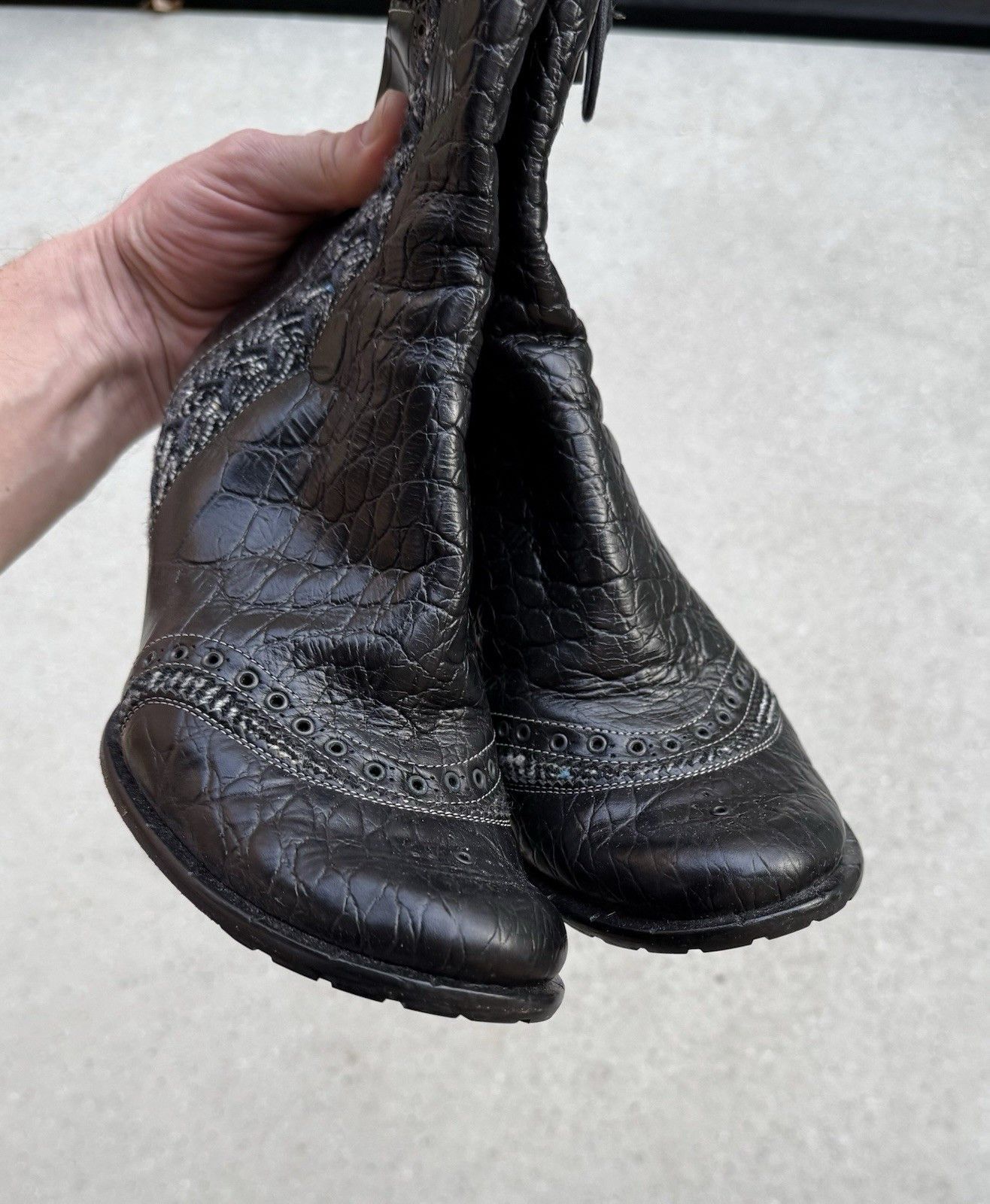 Vintage Goffredo Fantini Leather Heel Shoes Boots Size 39 Size US 9 / IT 39 - 15 Thumbnail