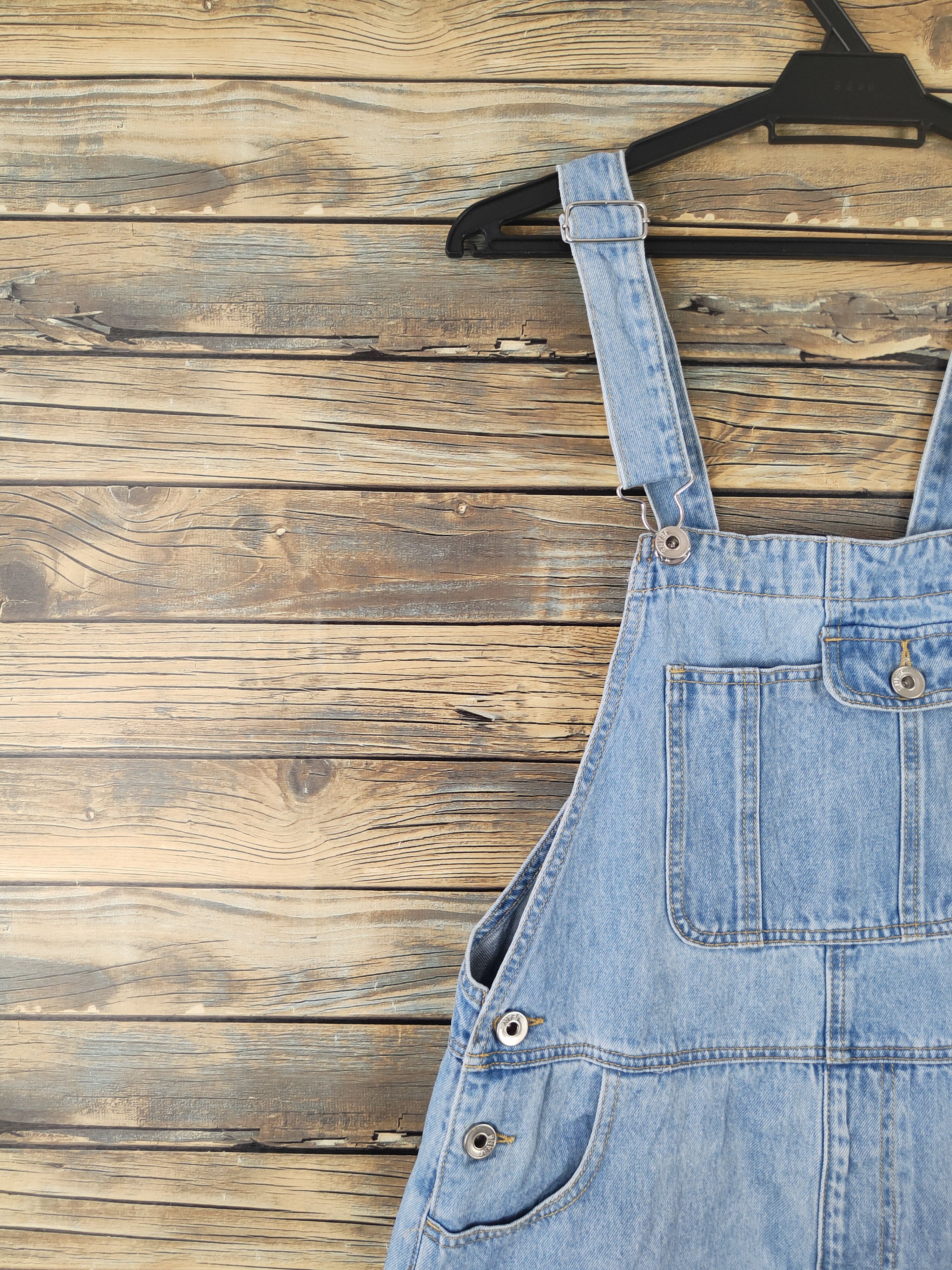 Japanese Brand × Vintage Vintage Japanese Brand Light Blue Denim Skirt Jumpsuits Size 33" - 3 Thumbnail