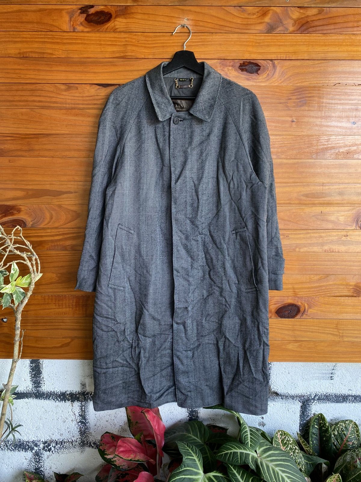 Sanyo Vintage Sanyo Excellent Wool Herringbone Coat – Classic Size US M / EU 48-50 / 2 - 3 Thumbnail