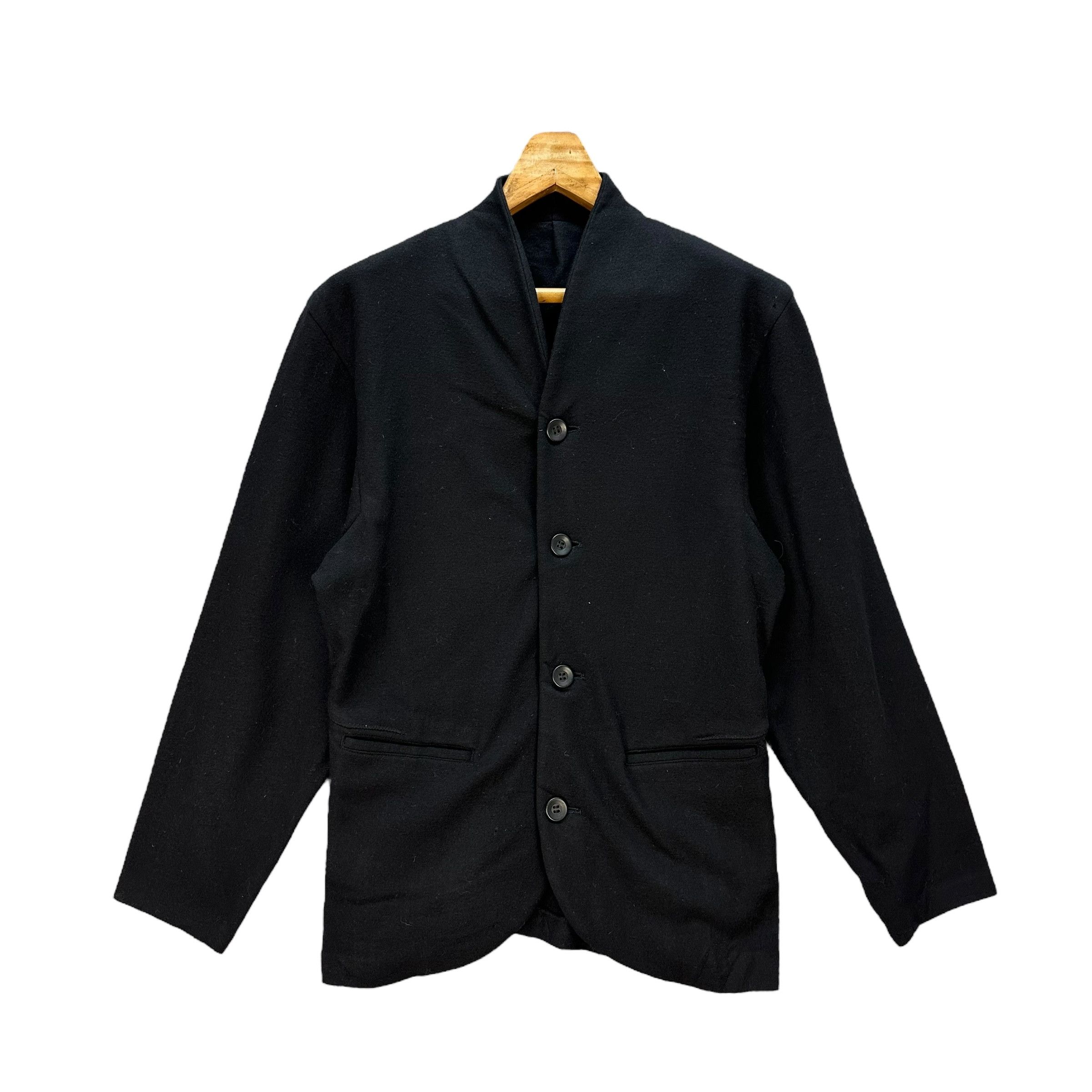 Y's Y's Yohji Yamamoto Collarless Button Wool Jacket #A78-1893 Size US S / EU 44-46 / 1 - 1 Thumbnail