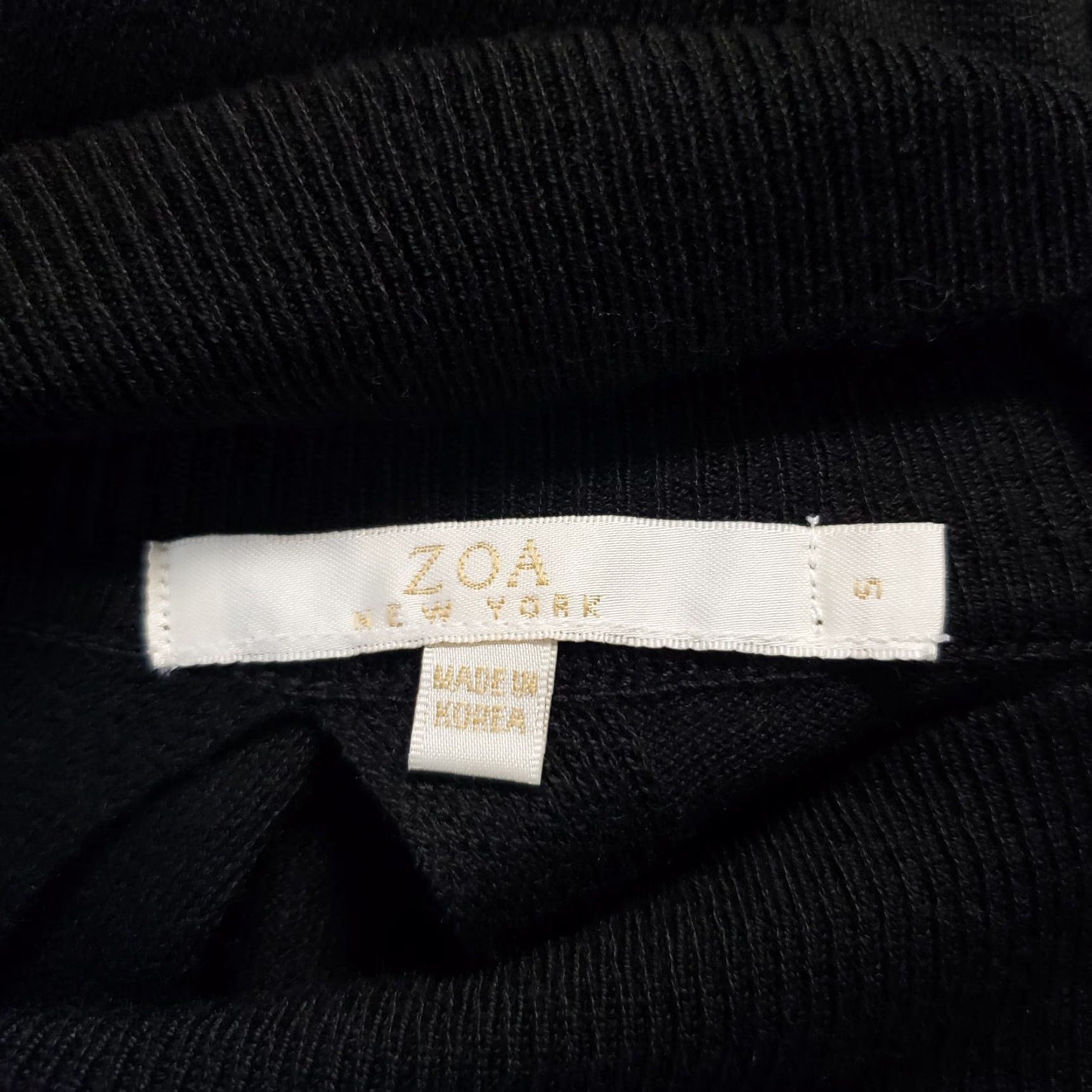 Vintage ZOA New York Womens Sweater Sz Small Black Long Sleeve Mock Neck Cutout Body Tunic SD Size S / US 4 / IT 40 - 5 Thumbnail