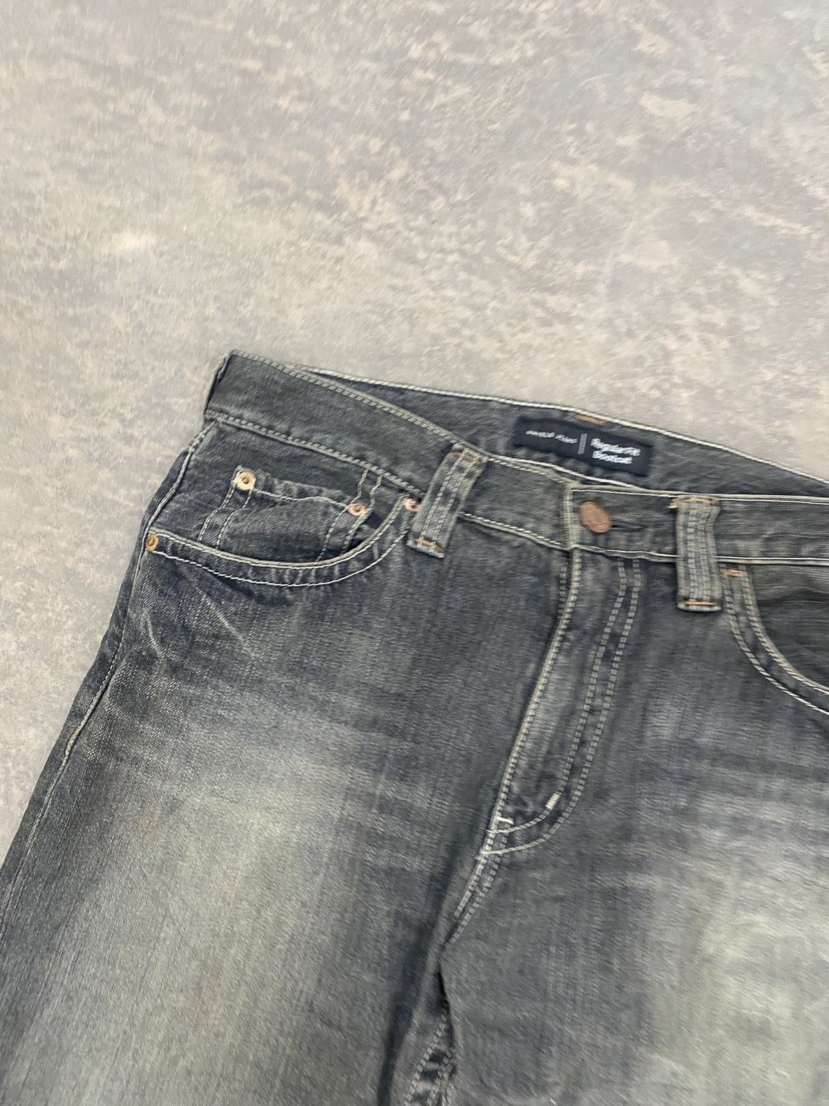 Le Grande Bleu (L.G.B.) UNIQLO JAPAN FLARE JEANS WASH BLACK LGB BOOTCUT 90s PANTS Size US 32 / EU 48 - 6 Thumbnail