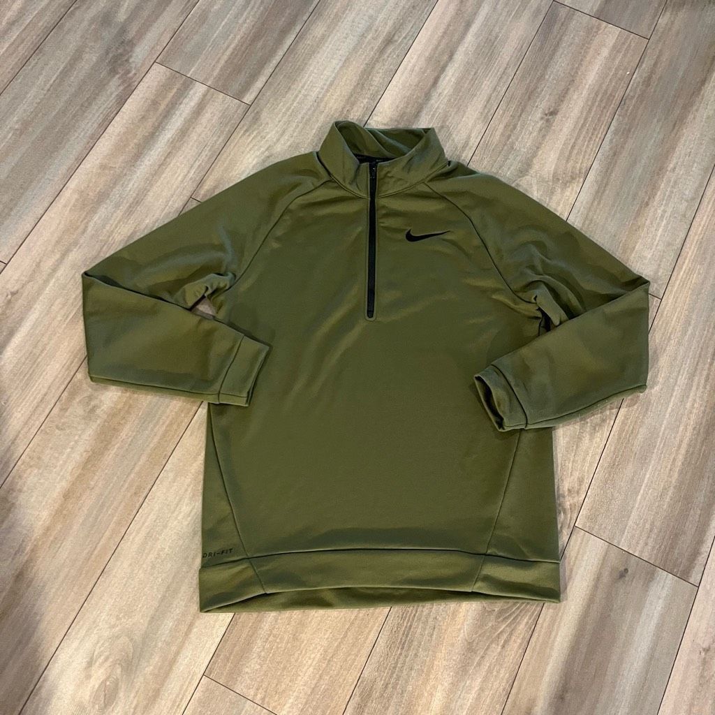 Nike Nike Green Athletic Quarterzip Pullover Men Medium Size US M / EU 48-50 / 2 - 1 Thumbnail