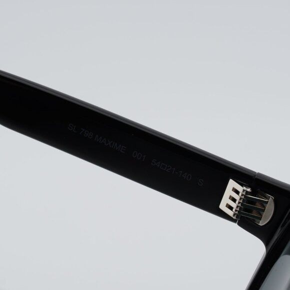 Saint Laurent Paris Saint Laurent SL 798 MAXIME 001 Sunglasses Black Oval Frame Size ONE SIZE - 7 Thumbnail