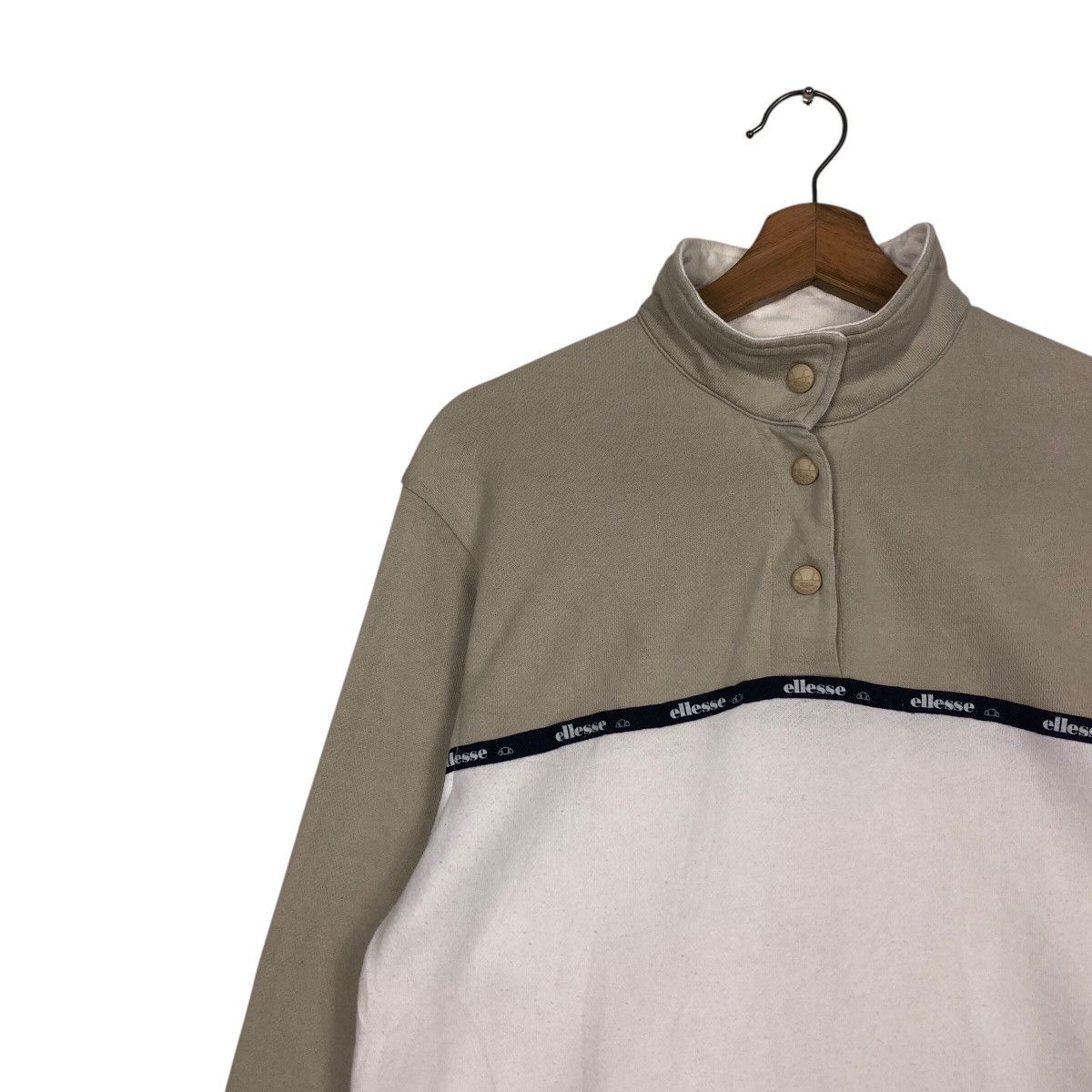 Ellesse × Japanese Brand × Vintage 📌Vintage Half Button Collar Ellesse Streetwear Size US L / EU 52-54 / 3 - 7 Thumbnail