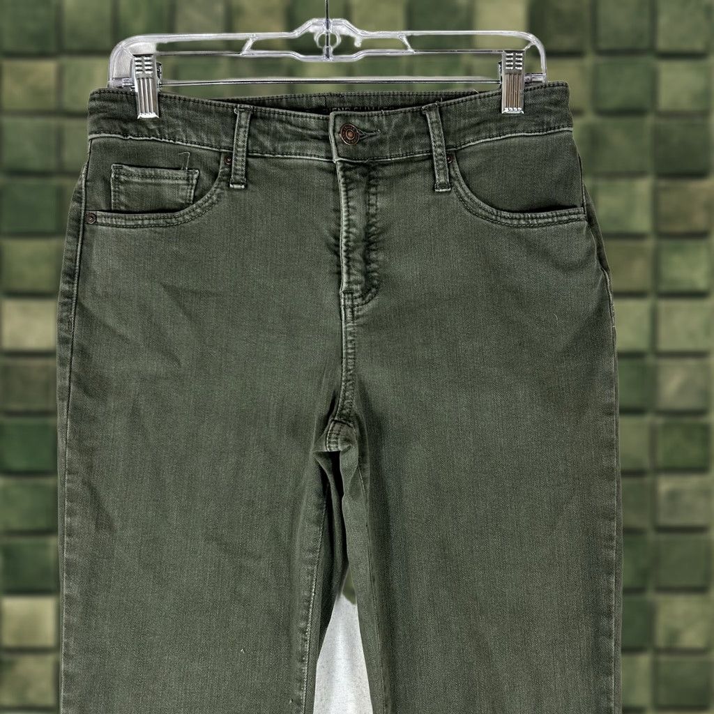 Vintage Chico's So Slimming Slim Leg Ankle Pants Women's 32 Green 5-Pocket Slimming Pockets Casual Business 32 Womens Ankle Green Pants Size 24" / US 00 / IT 34 - 1 Thumbnail