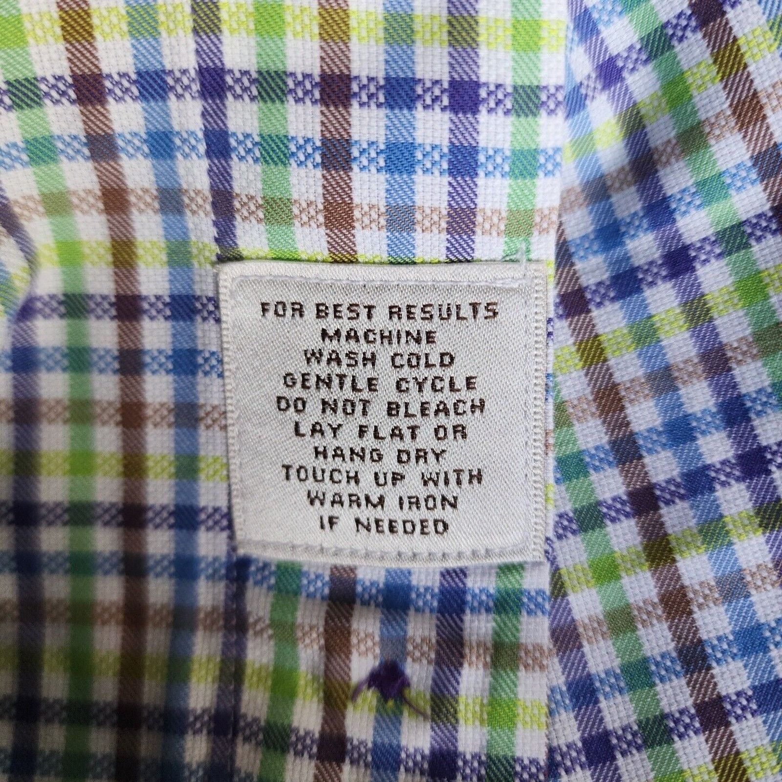 Peter Millar Peter Millar Mens Button Up LS Golf Polo Shirt Plaid LG Size US L / EU 52-54 / 3 - 15 Thumbnail
