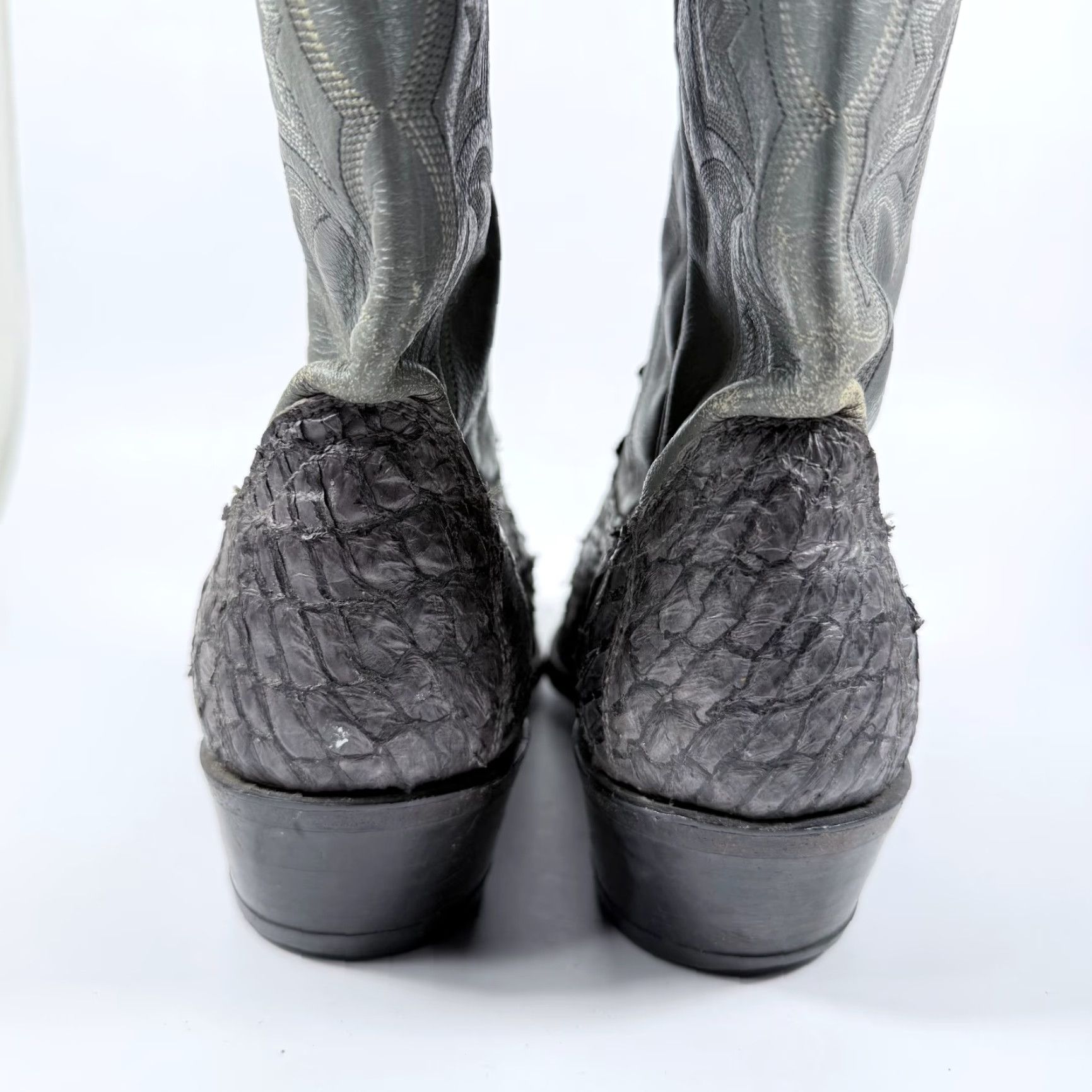 Dan Post Dan Post Dorsal Sea Bass Cowboy Western Boots Men's Gray Leather Pull On Size 8 Size US 8 / EU 41 - 5 Thumbnail