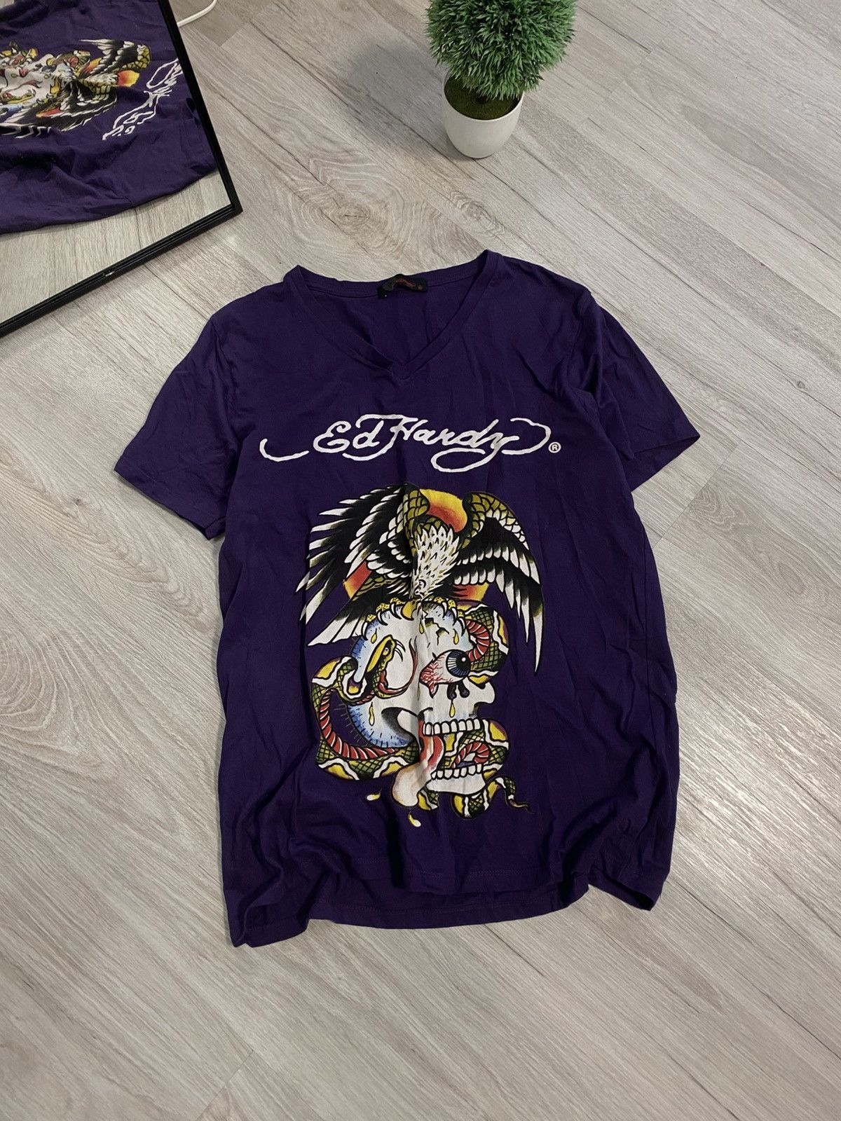 Ed Hardy × Vintage T-shirt Ed Hardy big logo vintage Size US M / EU 48-50 / 2 - 1 Thumbnail
